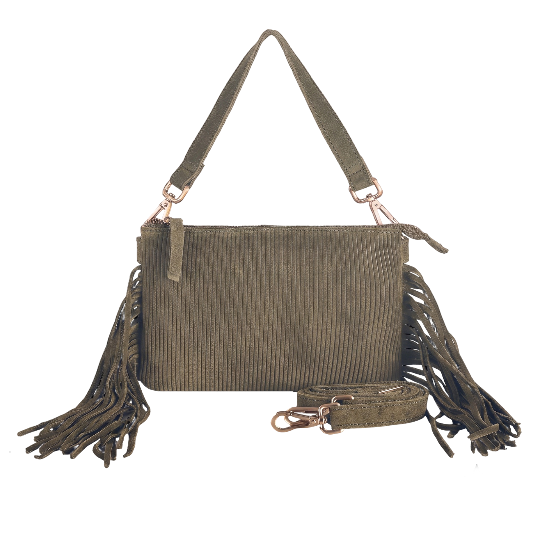 HARBOUR 2nd Handtasche "Tallulah" Damen Henkeltasche, Umhängetasche mit modischen Fransen