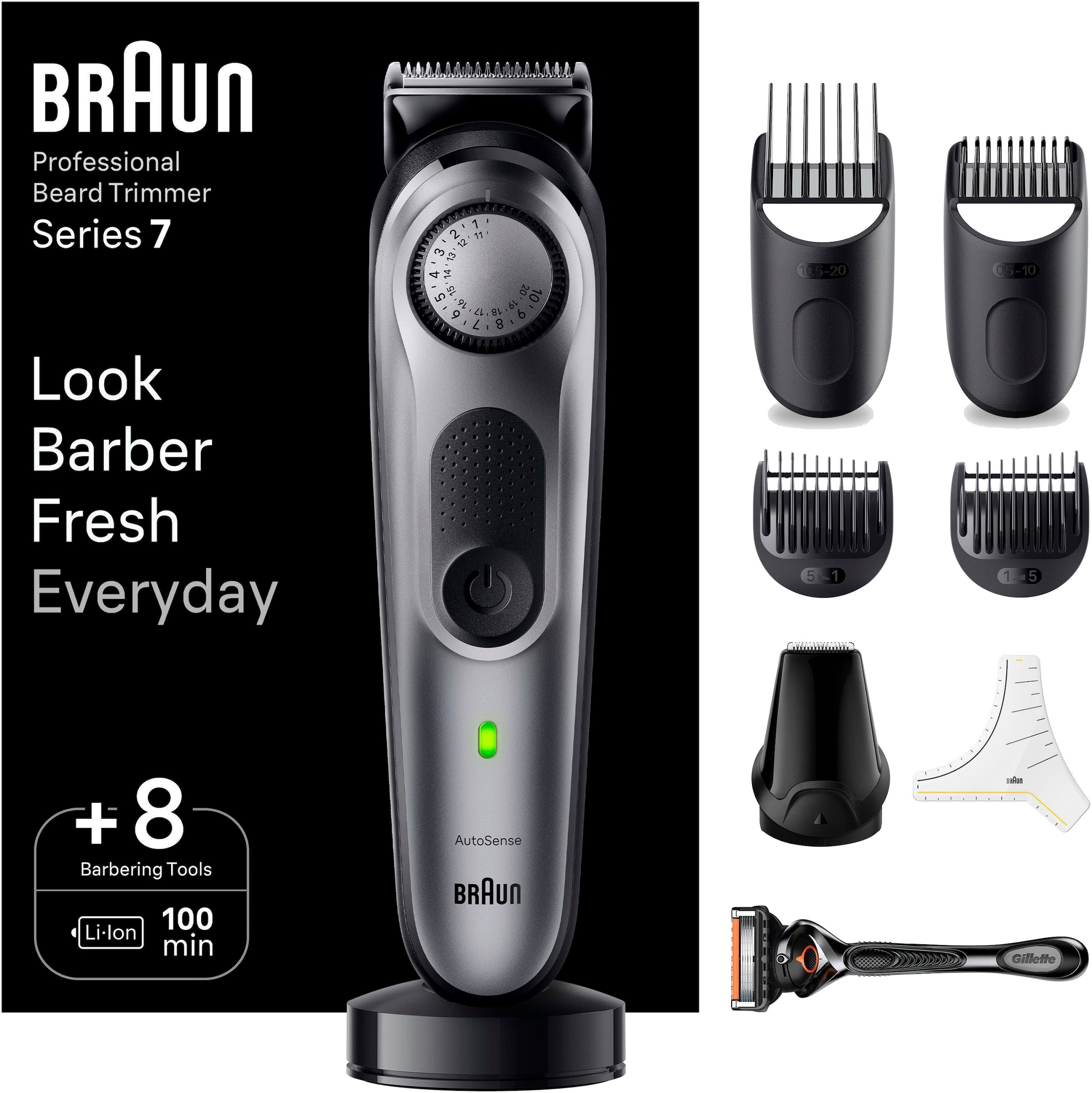 Braun Haarschneider »Barttrimmer BT7420«, 40 Einstellungen, Wasserdicht