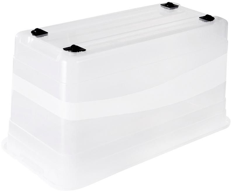 Thumbnail - keeeper Organizer "konrad" Aufbewahrungsbox, 83 L, mit Rollen, Deckel, Schiebeverschluss