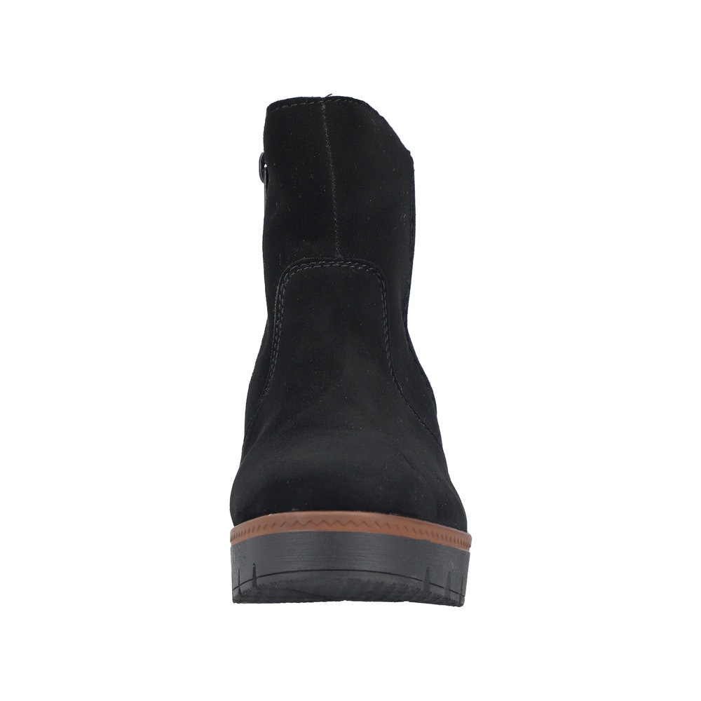 Rieker Winterstiefelette, Keilboots, Basic-Stiefelette mit Innenreißverschluss, schmale Form