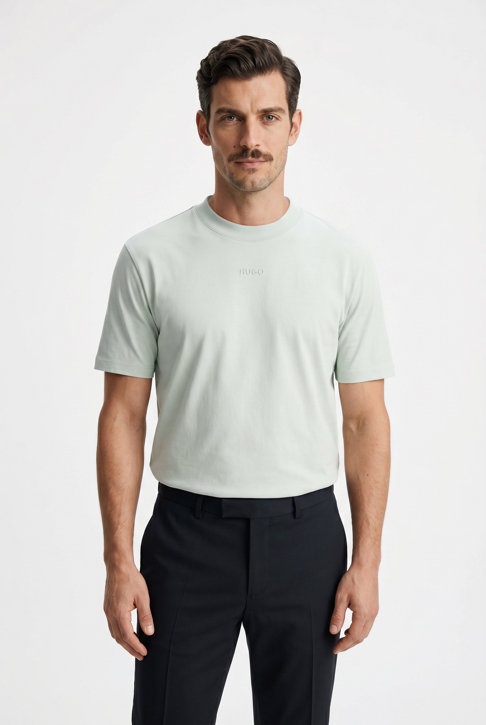 HUGO T-Shirt Rundhalsausschnitt, Relaxed Fit, Logo-Print