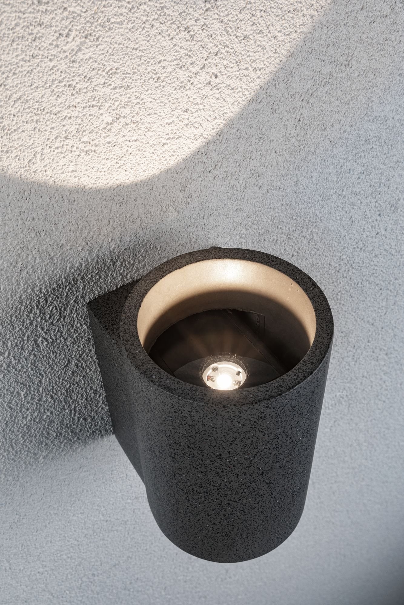 Paulmann LED Außen-Wandleuchte »Concrea IP65 110x135mm 3000K 6,8W 300lm 230V schwarzer Sandstein Beton«, 1 flammig