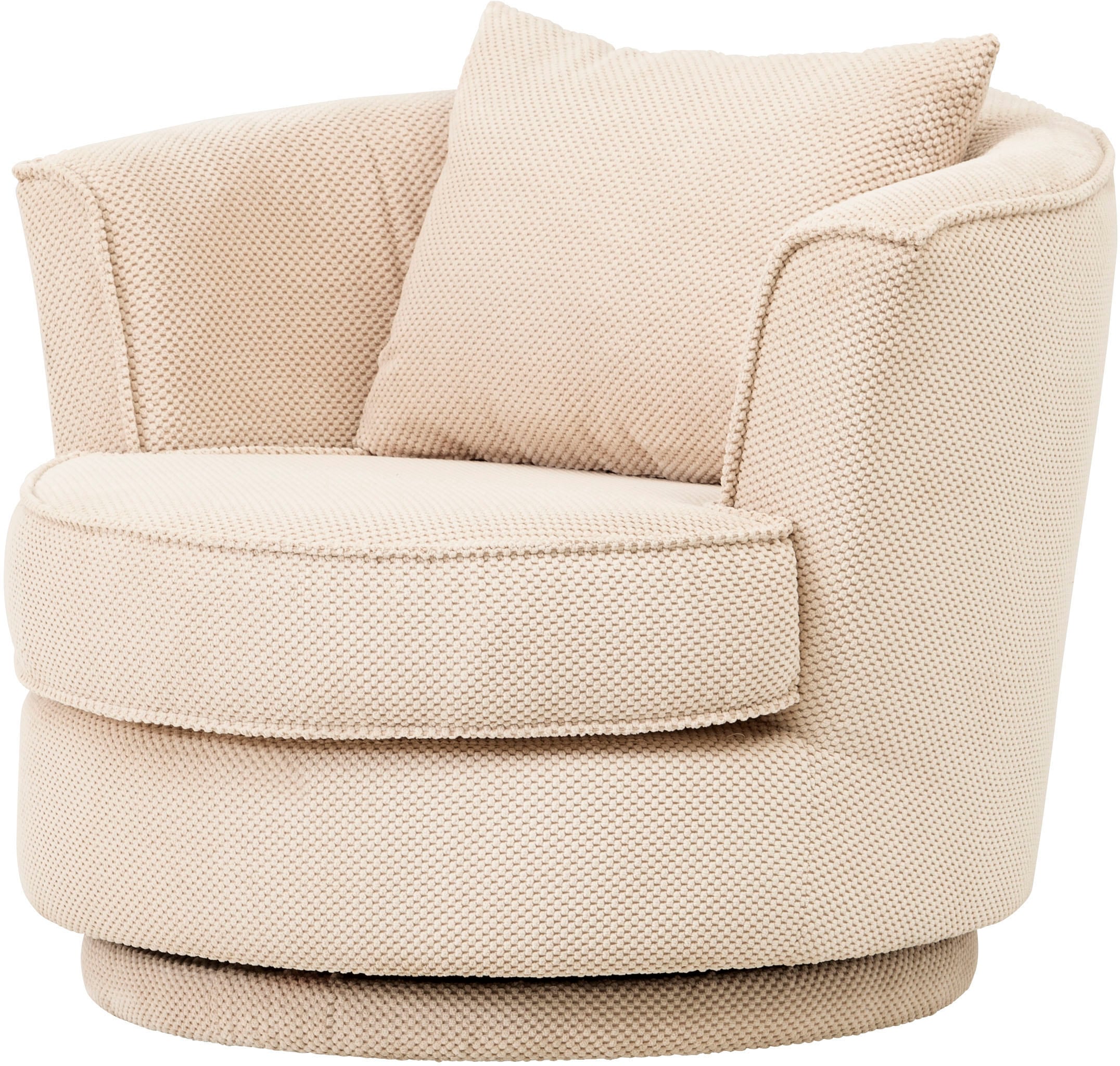 Leonique Drehsessel »MAISIE, Lese-Sessel, Love Seat,«, trendige Stoffe MEGA CORD und Web-Velours, 360 Grad drehbar