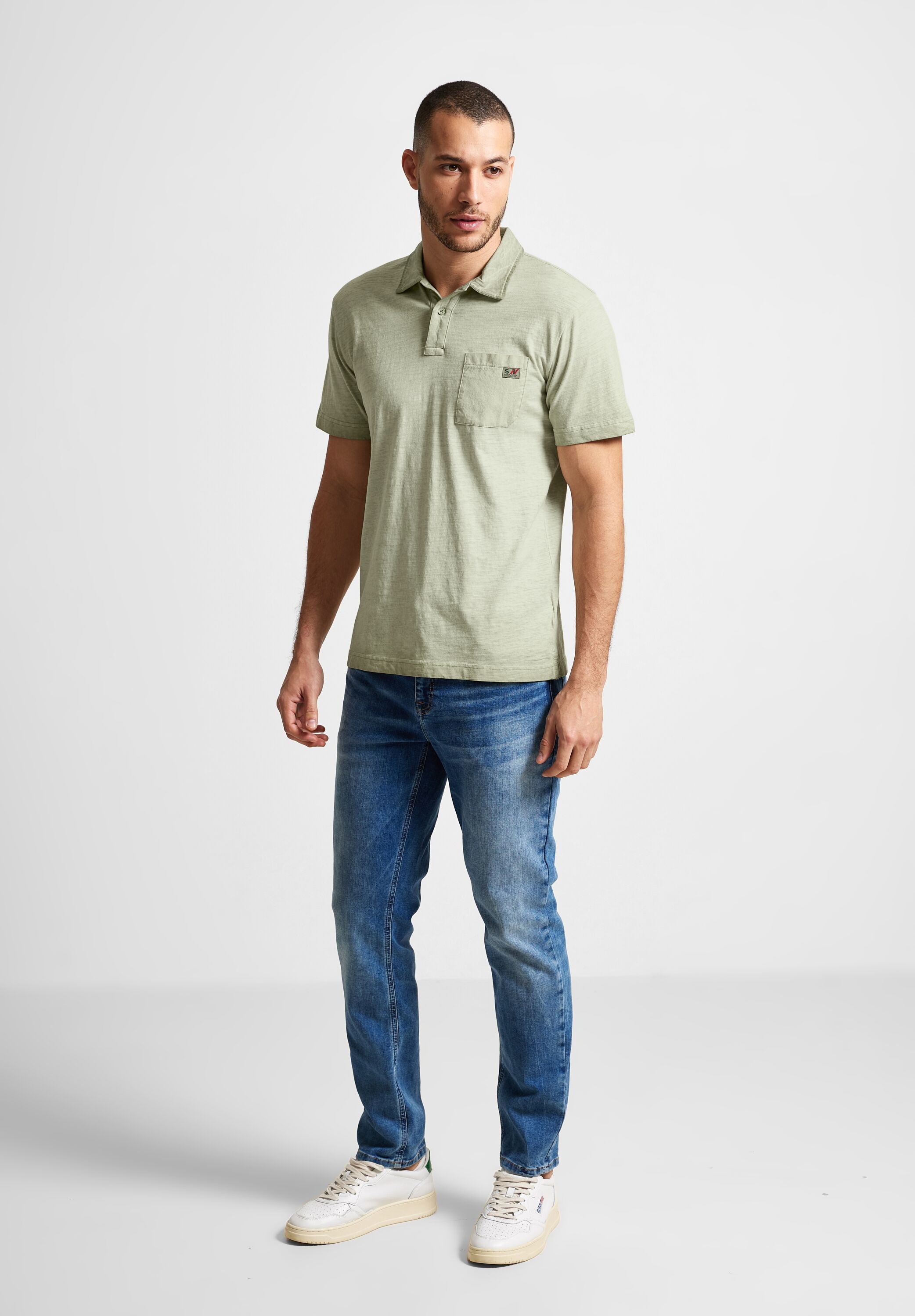 STREET ONE MEN Poloshirt aus reiner Baumwolle