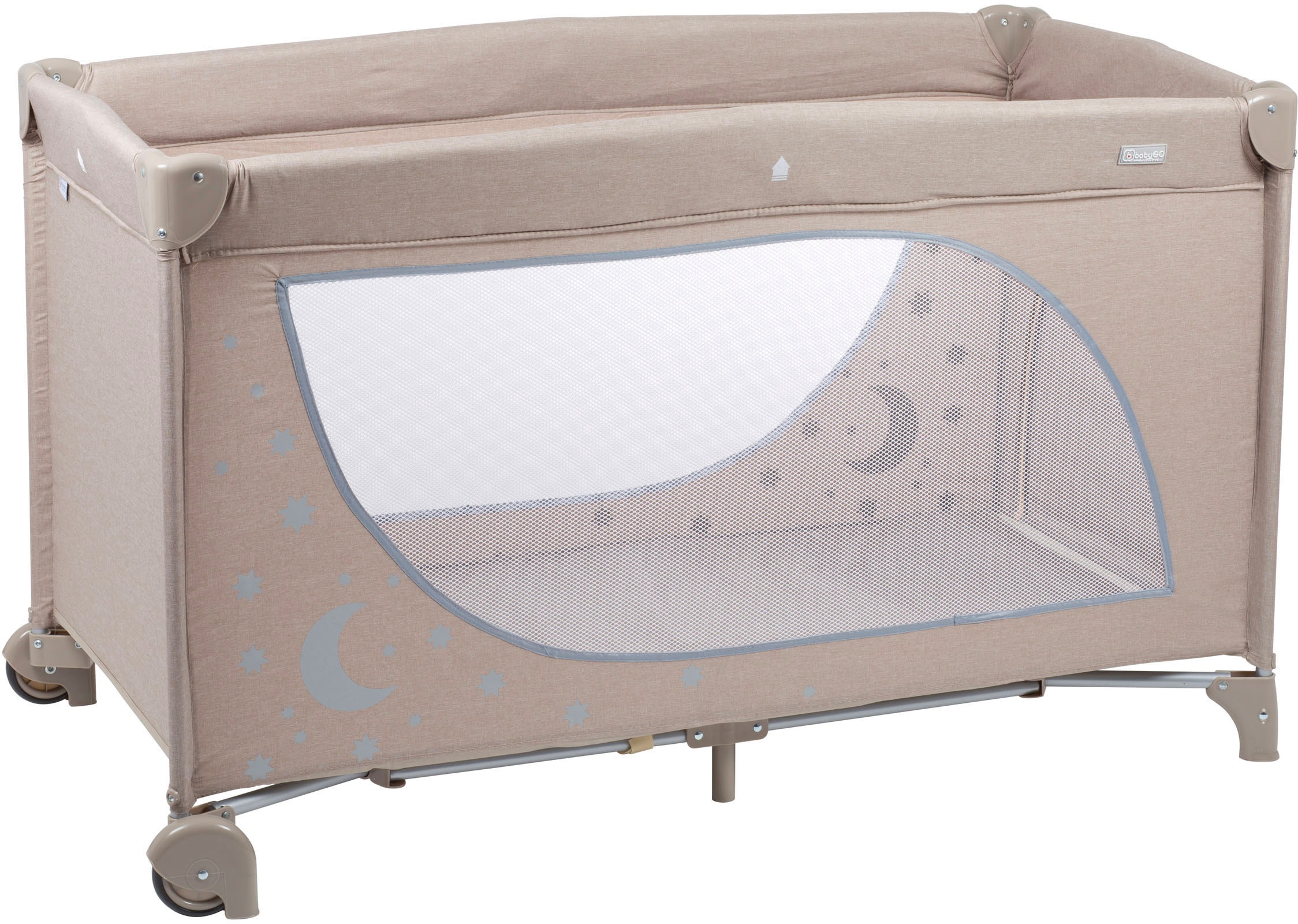 BabyGo Baby-Reisebett "Moonstars, beige" günstig online kaufen