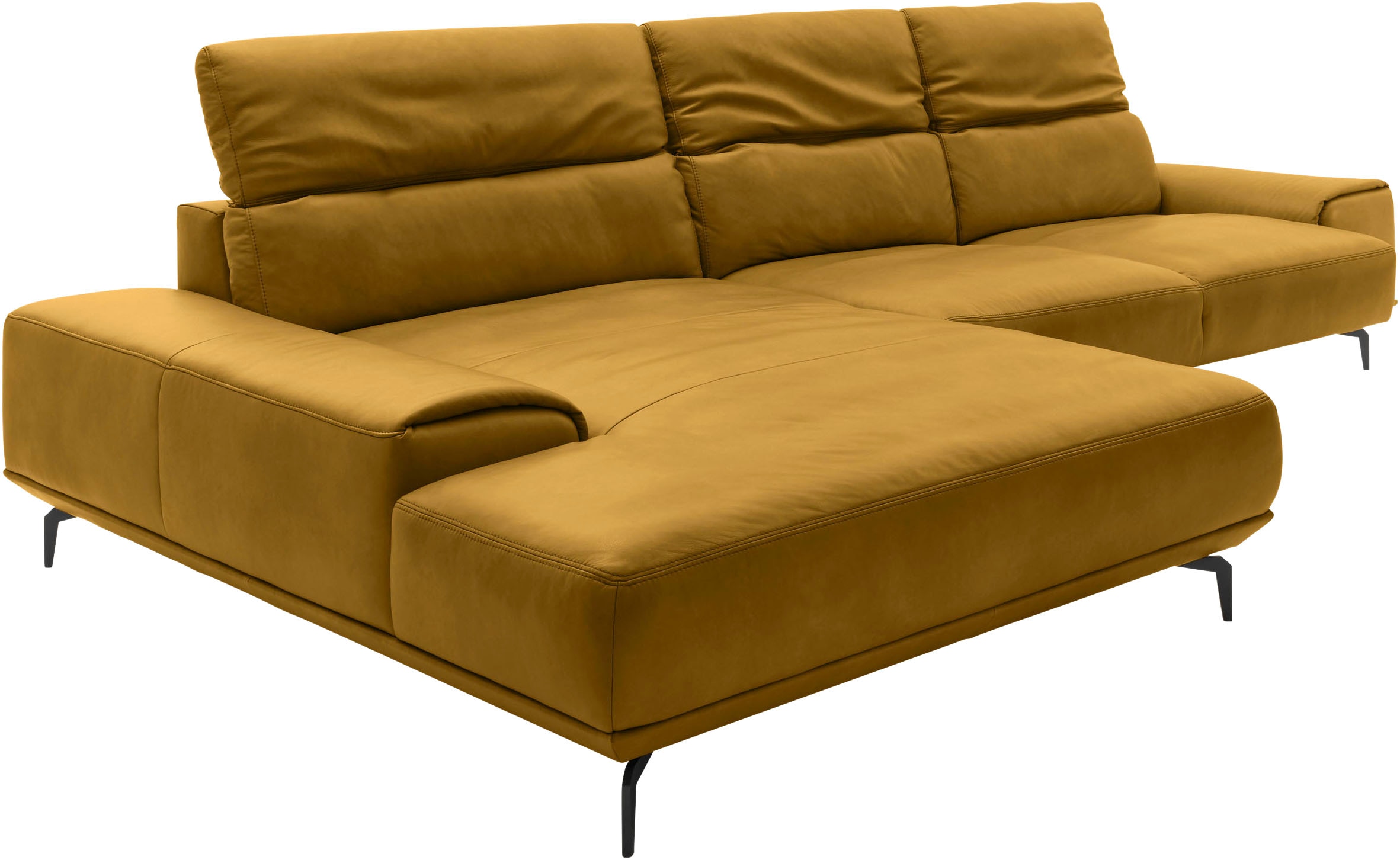 Musterring Wohnlandschaft »MR 2490«, Fuß Schwarz, Sitzhöhe 46cm, wahlweise mit Funktionen, Maße 342x207 cm