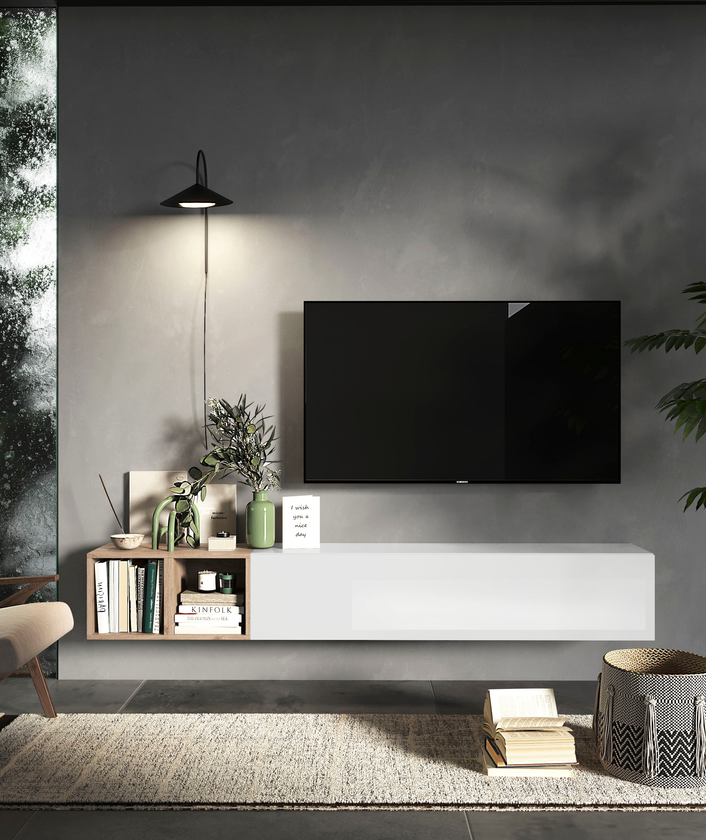 INOSIGN Wohnwand "INFINITY, 2tlg. Breite 194 cm, Höhe variabel, Wohnwand" S günstig online kaufen
