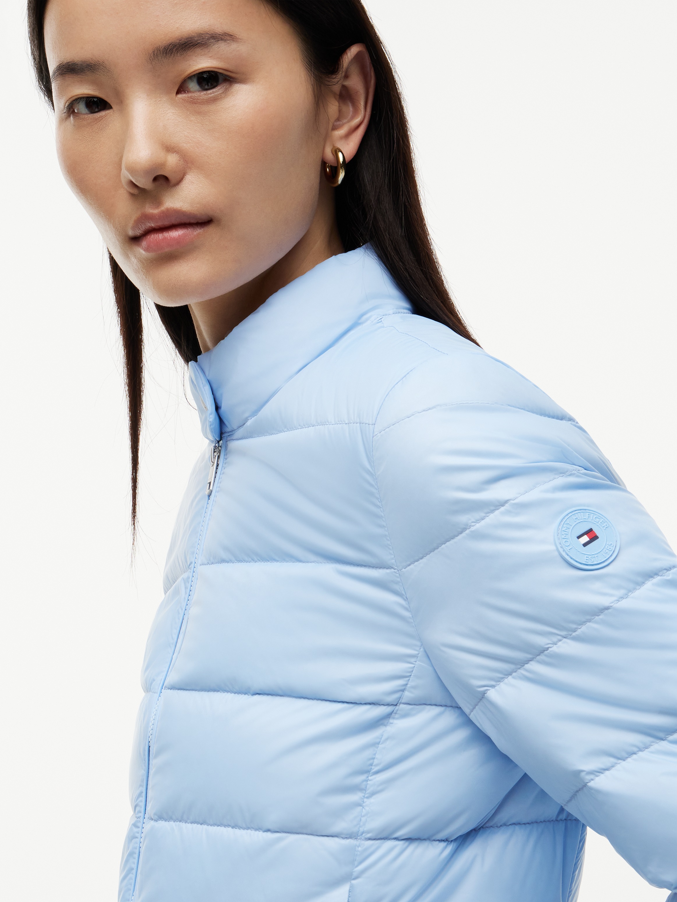 Tommy Hilfiger Daunenjacke »LW DOWN PACKABLE JACKET« ohne Kapuze aus pflegeleichter Kunstfaser, leichte Steppqualität