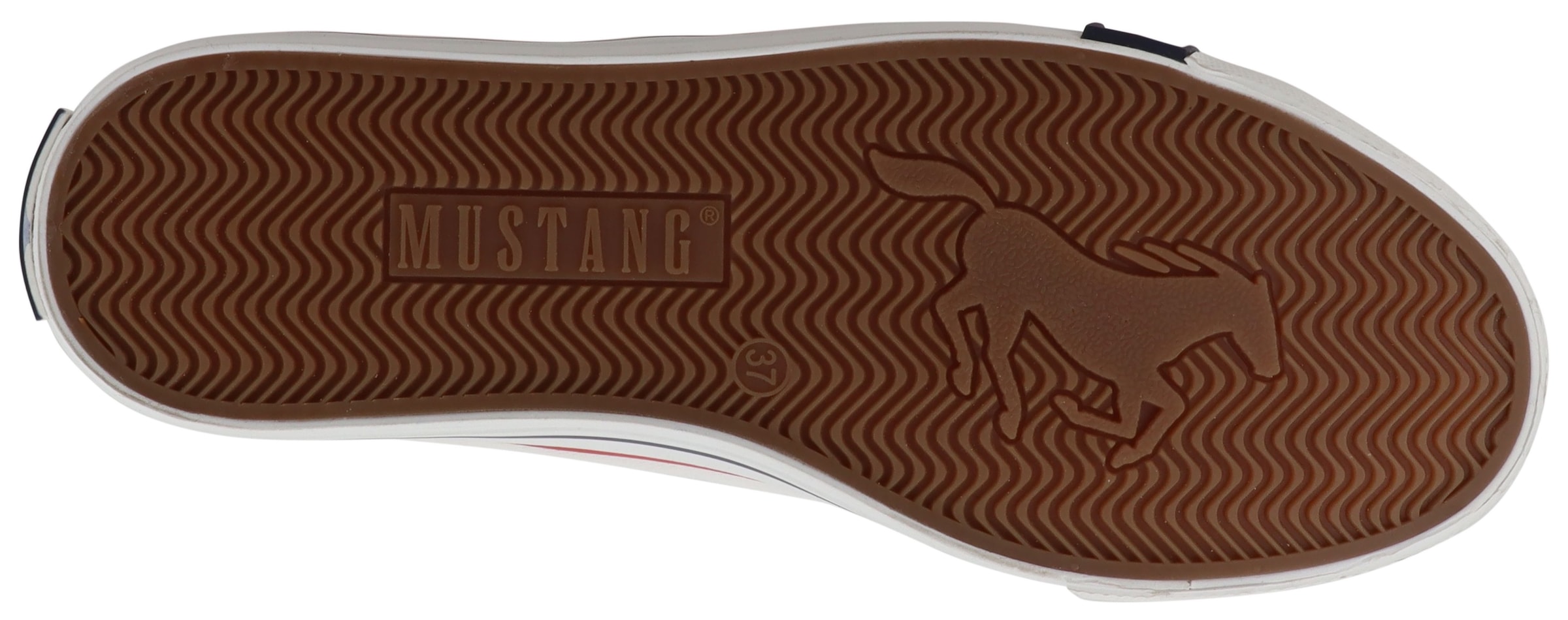 Mustang Shoes Plateausneaker »Winona«  Freizeitschuh, High Top-Sneaker, Schnürboots, kontrastreiche Details