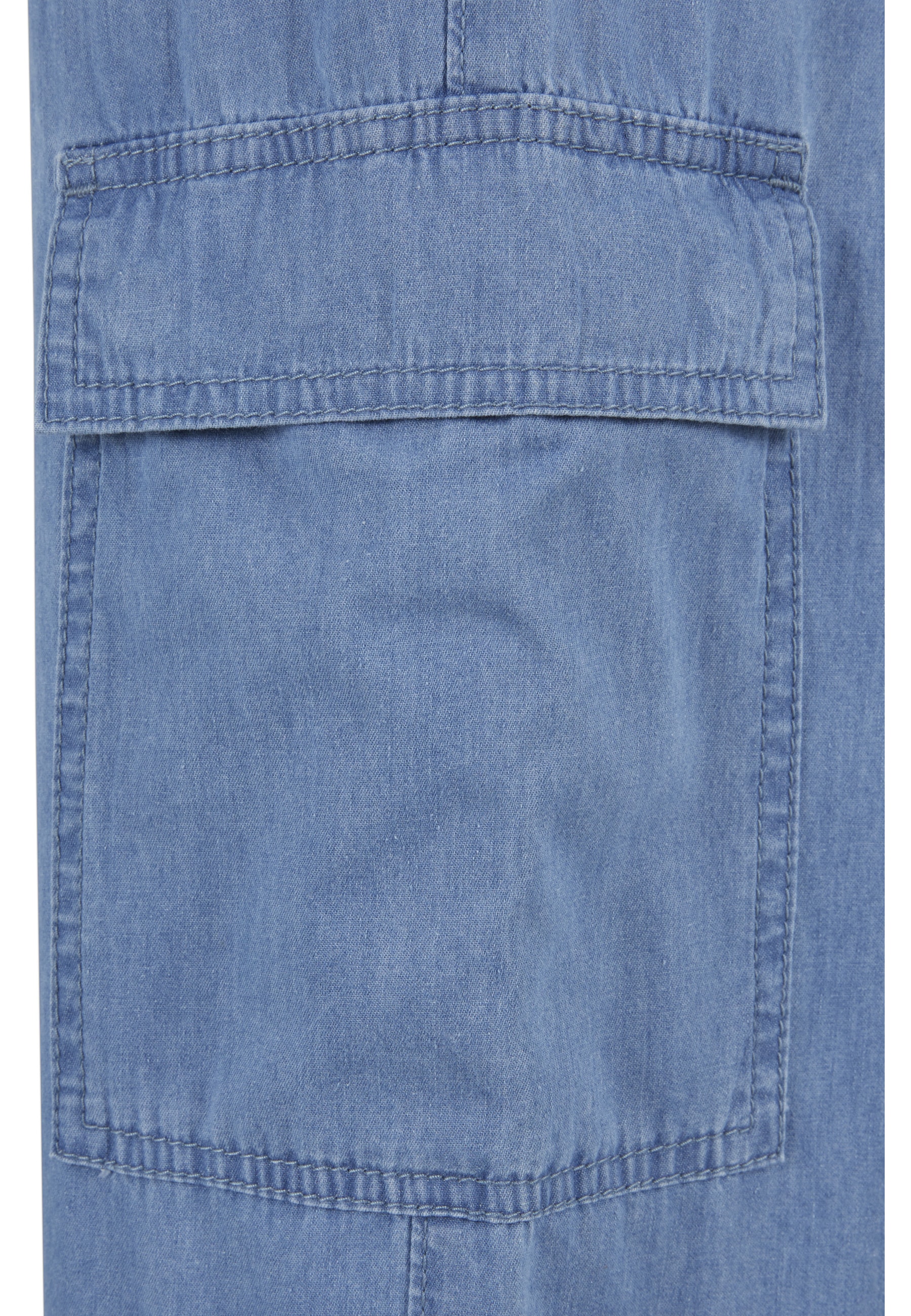 URBAN CLASSICS Cargohose »Urban Classics Damen Ladies Light Denim Cargo Pants«