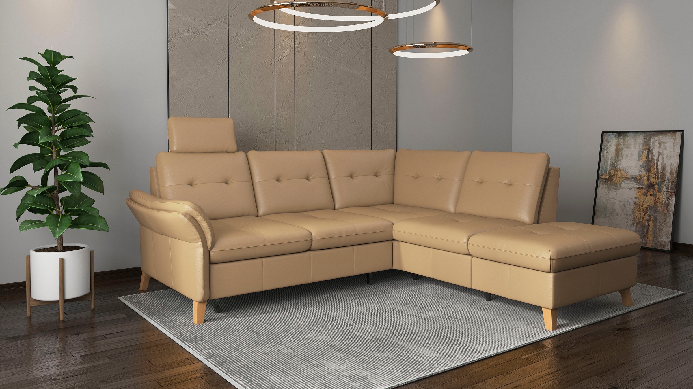 sit&more Ecksofa »Göteborg«, inkl. Sitztiefenverstellung, wahlweise mit Bettfunktion & Bettkasten