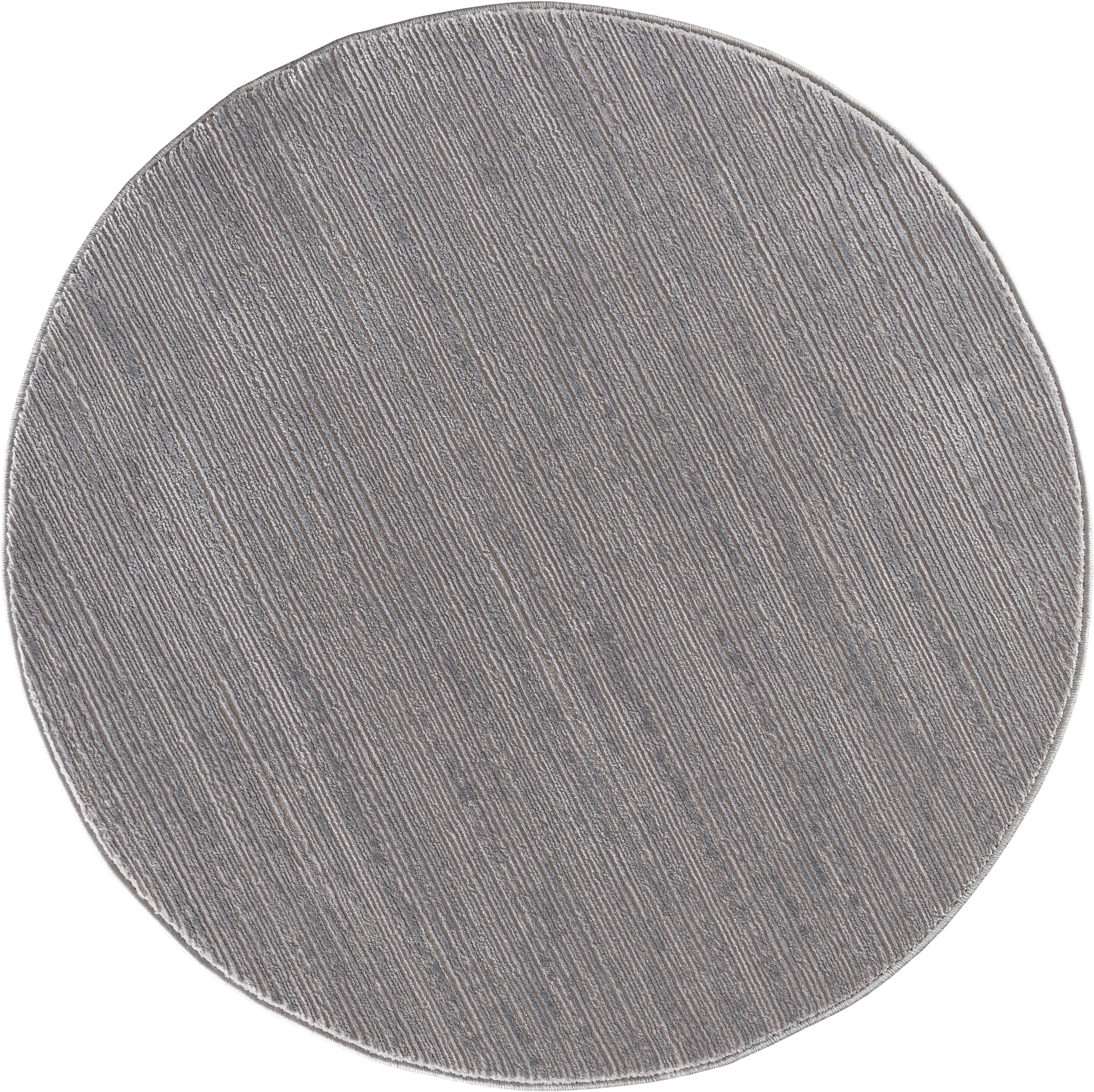 Sehrazat Teppich "LIMA, auch als Läufer" rund 10 mm Höhe Kurzflor, Linienstruktur, leichter Glanz, Wohnzimmer