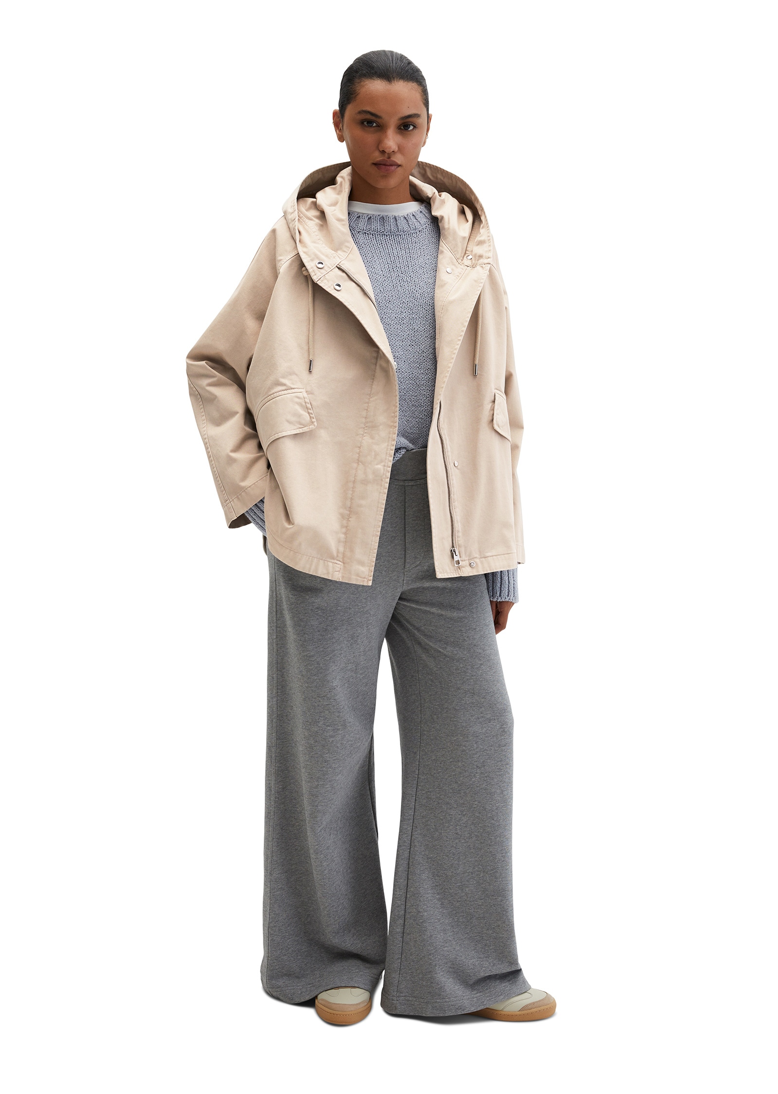 Marc O'Polo Outdoorjacke »aus Organic Cotton-Twill« mit Kapuze