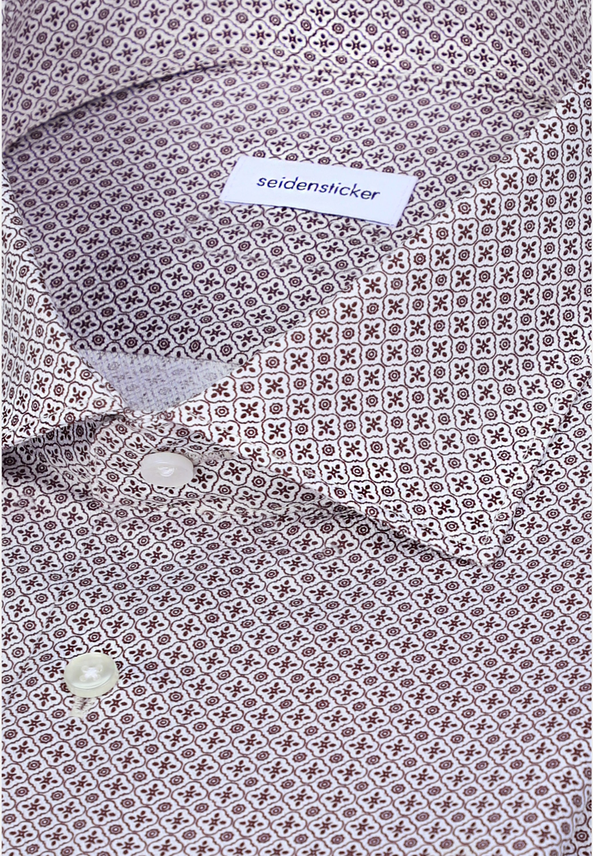 seidensticker Businesshemd »Schwarze Rose« Shaped 1/1 Kentkragen Druck