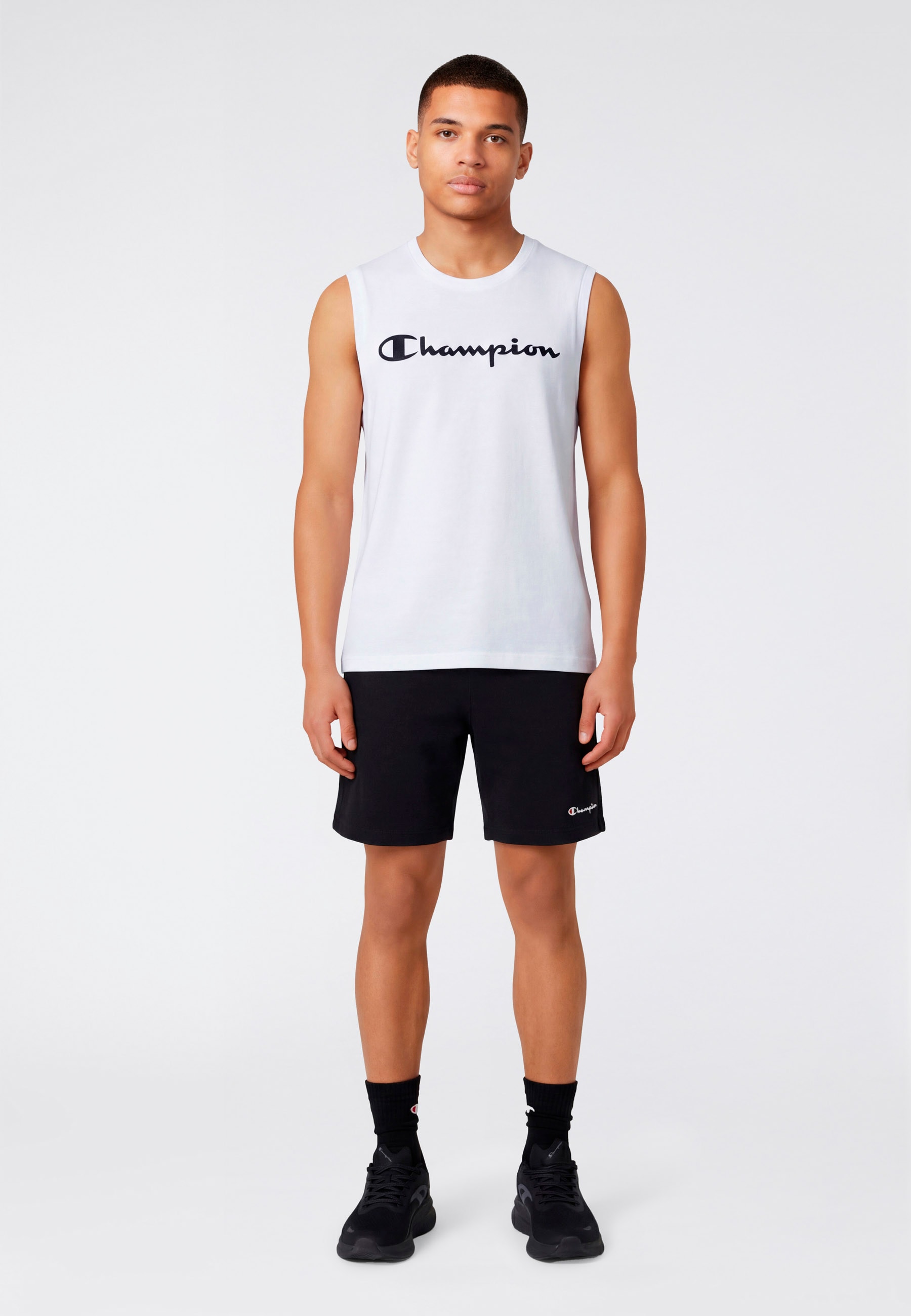Champion Tanktop »BASICS Sleeveless T-Shirt Large Logo« mit Rundhalsausschnitt, aus Baumwolle, sportliche Schnittform