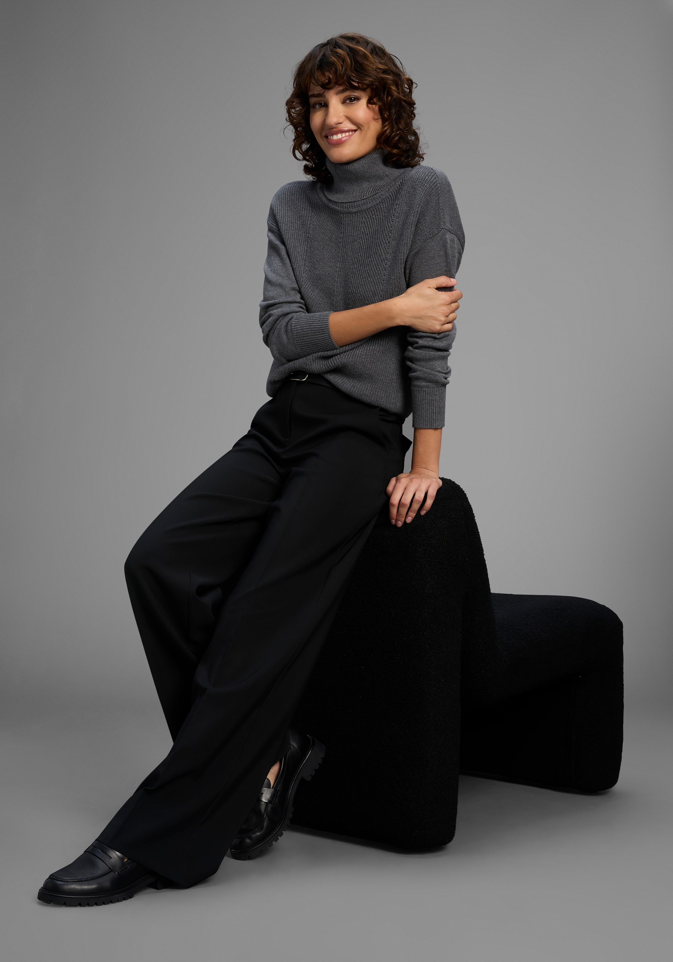 Laura Scott Rollkragenpullover, in lässiger Form mit Strukturstrick - NEUE KOLLEKTION