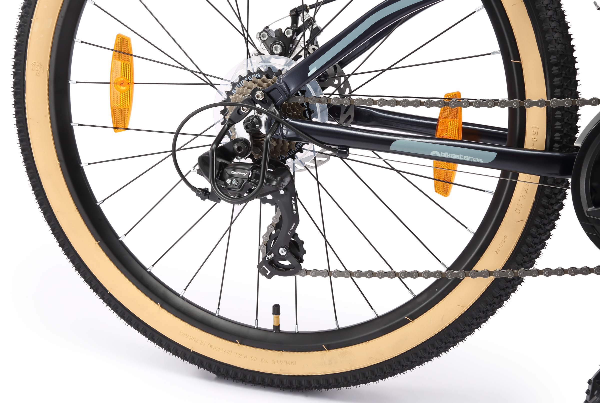 Bikestar Mountainbike 21 Gang Shimano RD-TY300 Schaltwerk Kettenschaltung für Damen und Herren, Kettenschaltung