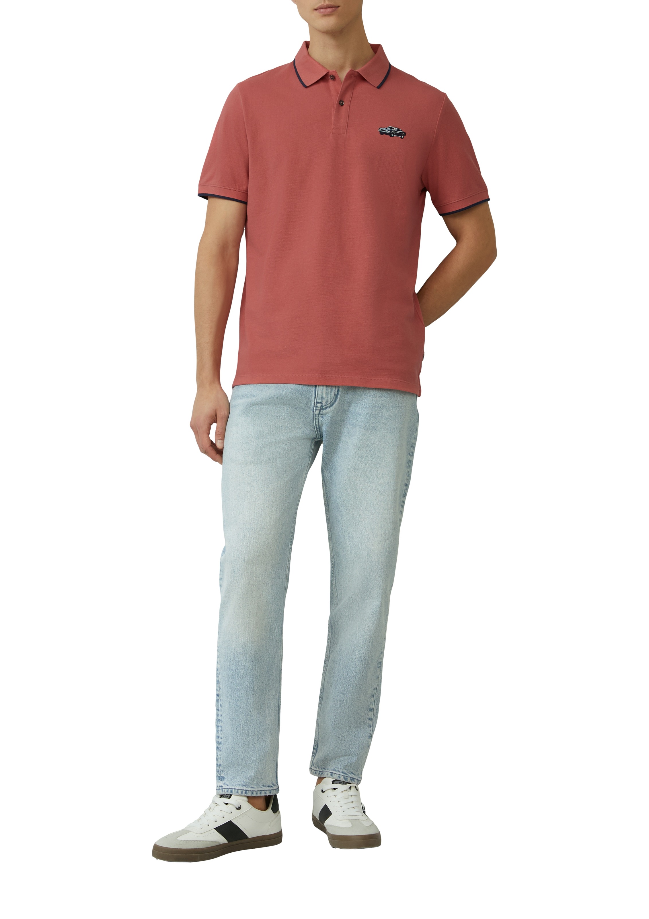 s.Oliver Poloshirt, mit Front Print günstig online kaufen