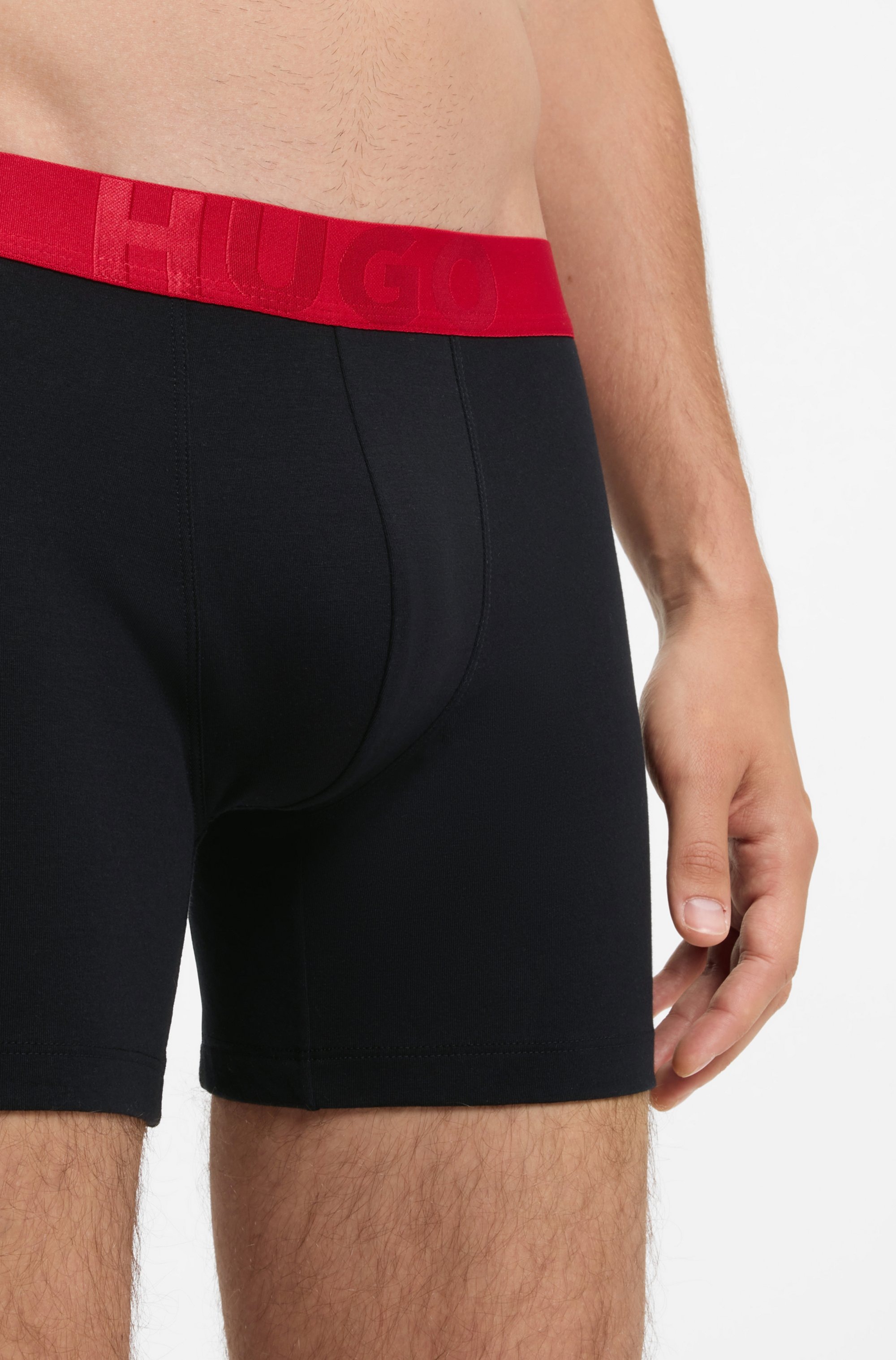HUGO Underwear Boxershorts »TR GIFT VEGA« 3 Stk. mit kontrastfarbenen Bund