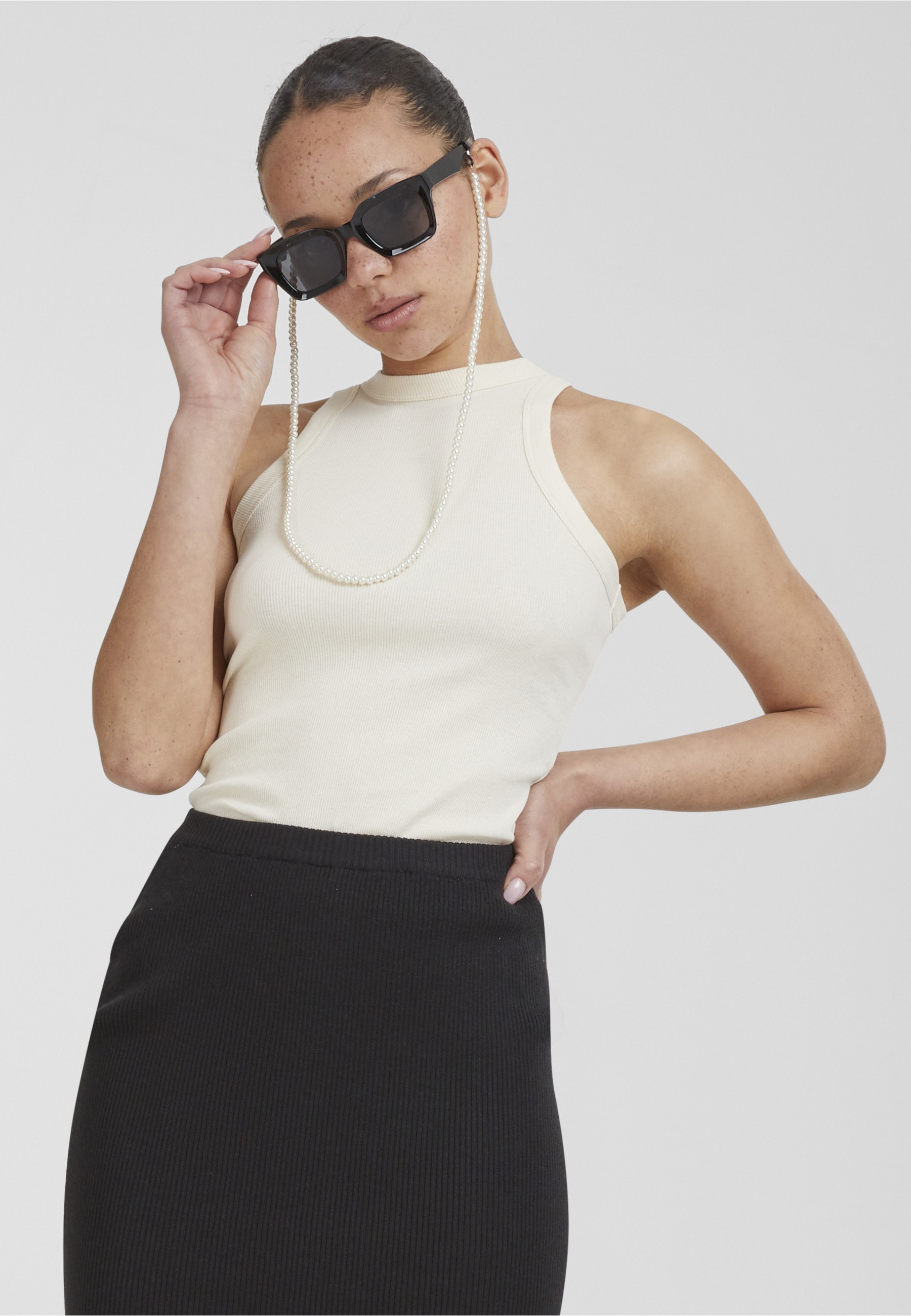 URBAN CLASSICS Tanktop »Urban Classics Damen Ladies Racer Back Rib Top«