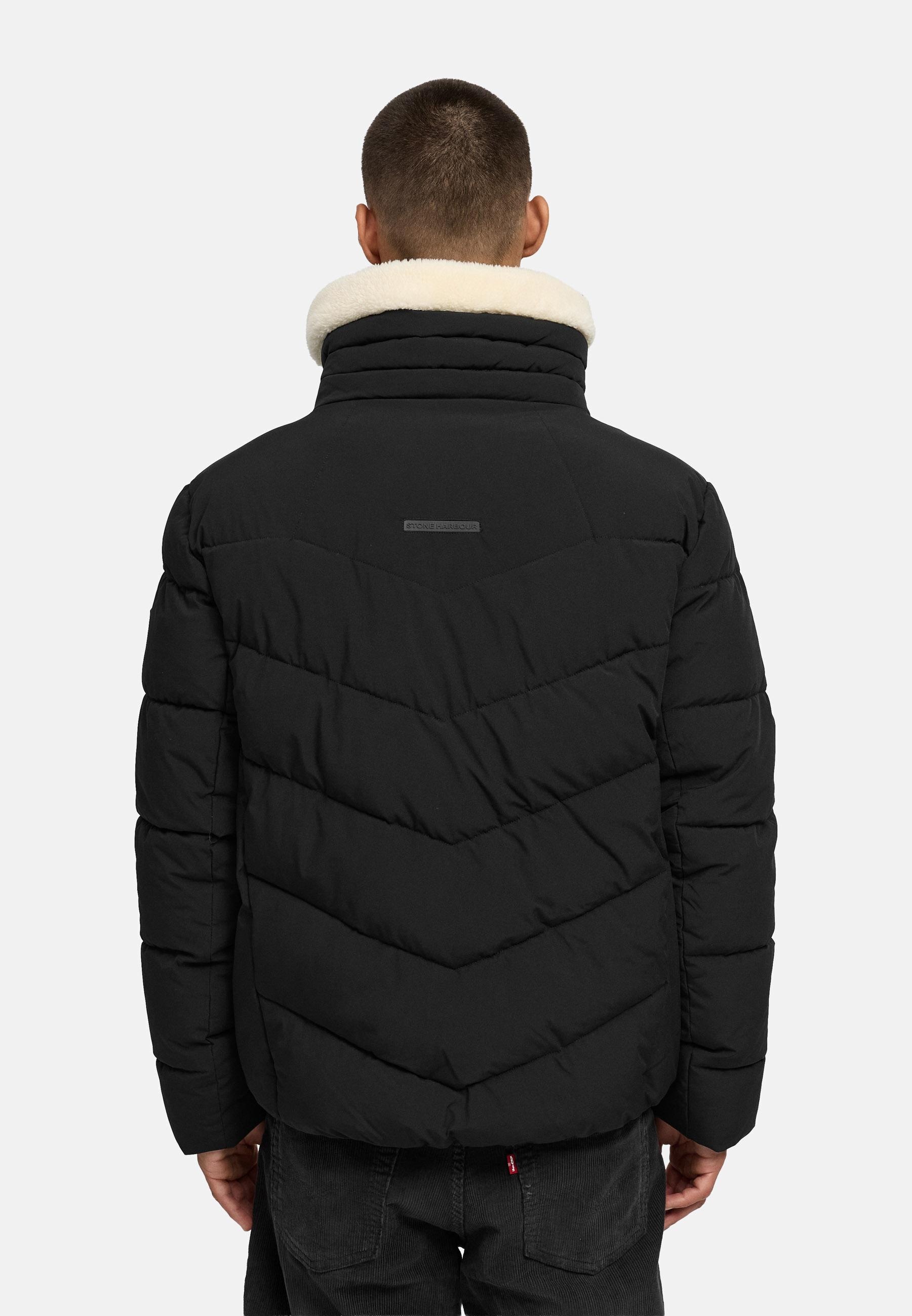 Stone Harbour Steppjacke »Ansello XX« ohne Kapuze Gesteppte Herrenjacke mit Teddy-Kunstfell-Kragen