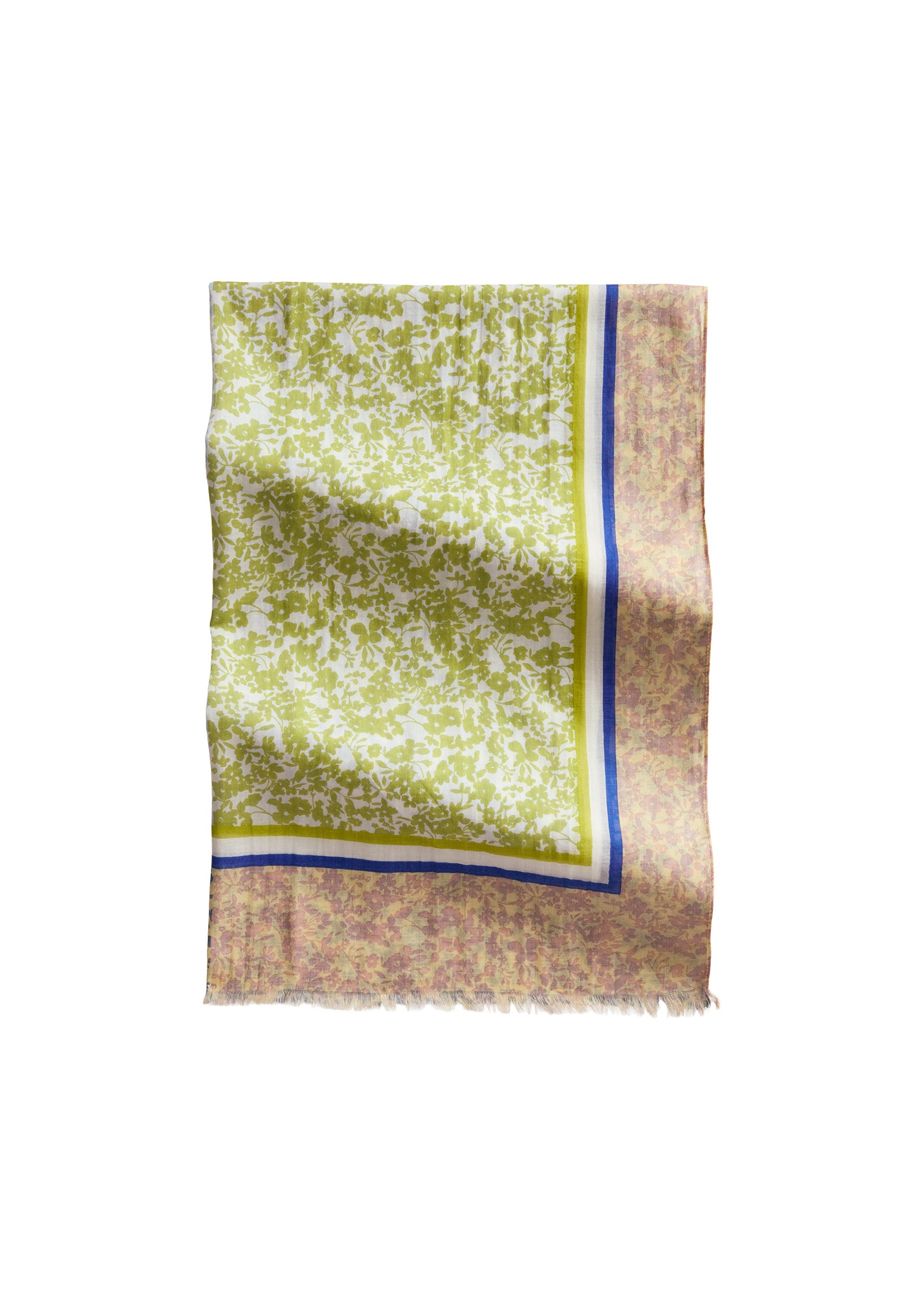 "Schal MARC O'POLO ""mit TENCEL Lyocell"", Damen, bunt (medium grün), Obermaterial: 58% Modal, 42% Baumwolle, bedruckt, Modetücher Schal"