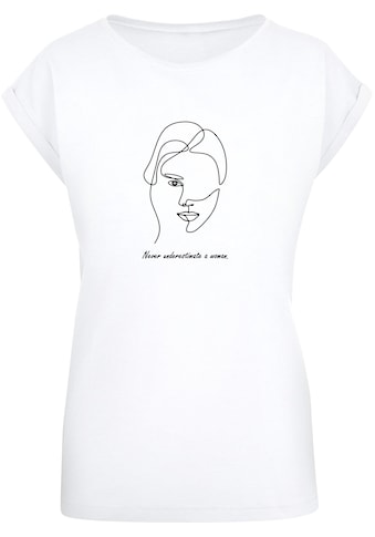 T-Shirt »Merchcode Damen Ladies WD - Woman Figure Extended Shoulder Tee«, (1 tlg.)