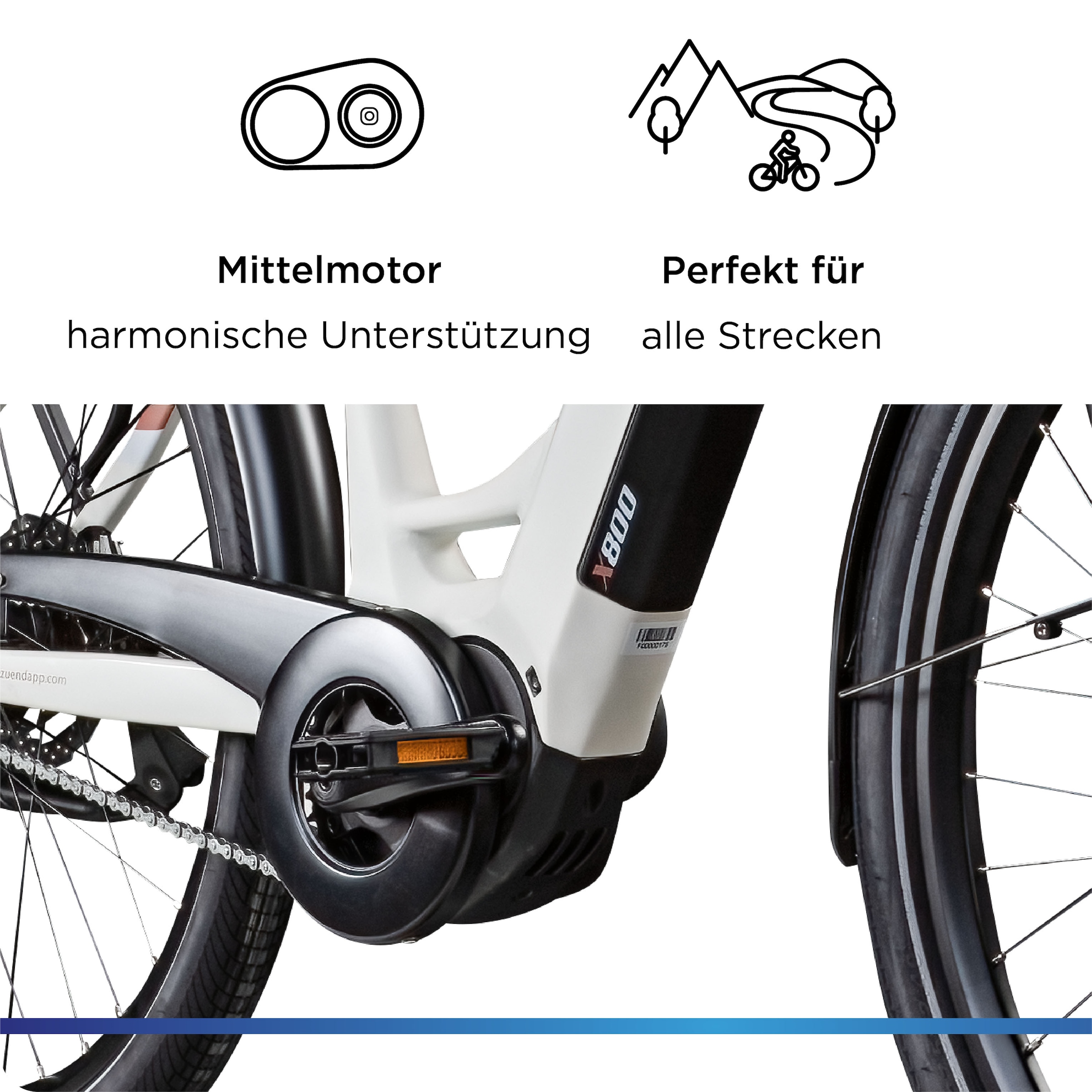 Zündapp »X800« 7 Gang Nabenschaltung Mittelmotor 250 W Pedelec, Elektrofahrrad für Damen und Herren