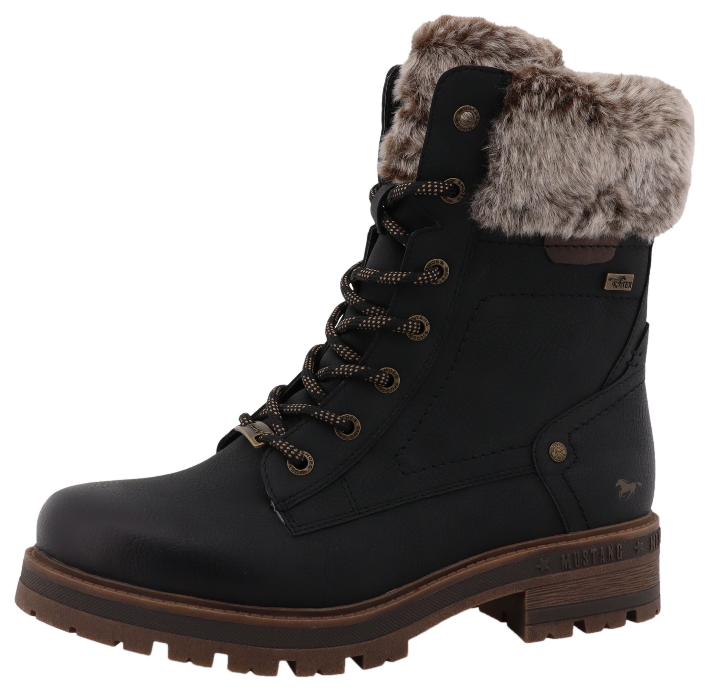 Mustang Shoes Winterstiefelette "Darleen" Winterboots mit Fellimitatkragen günstig online kaufen