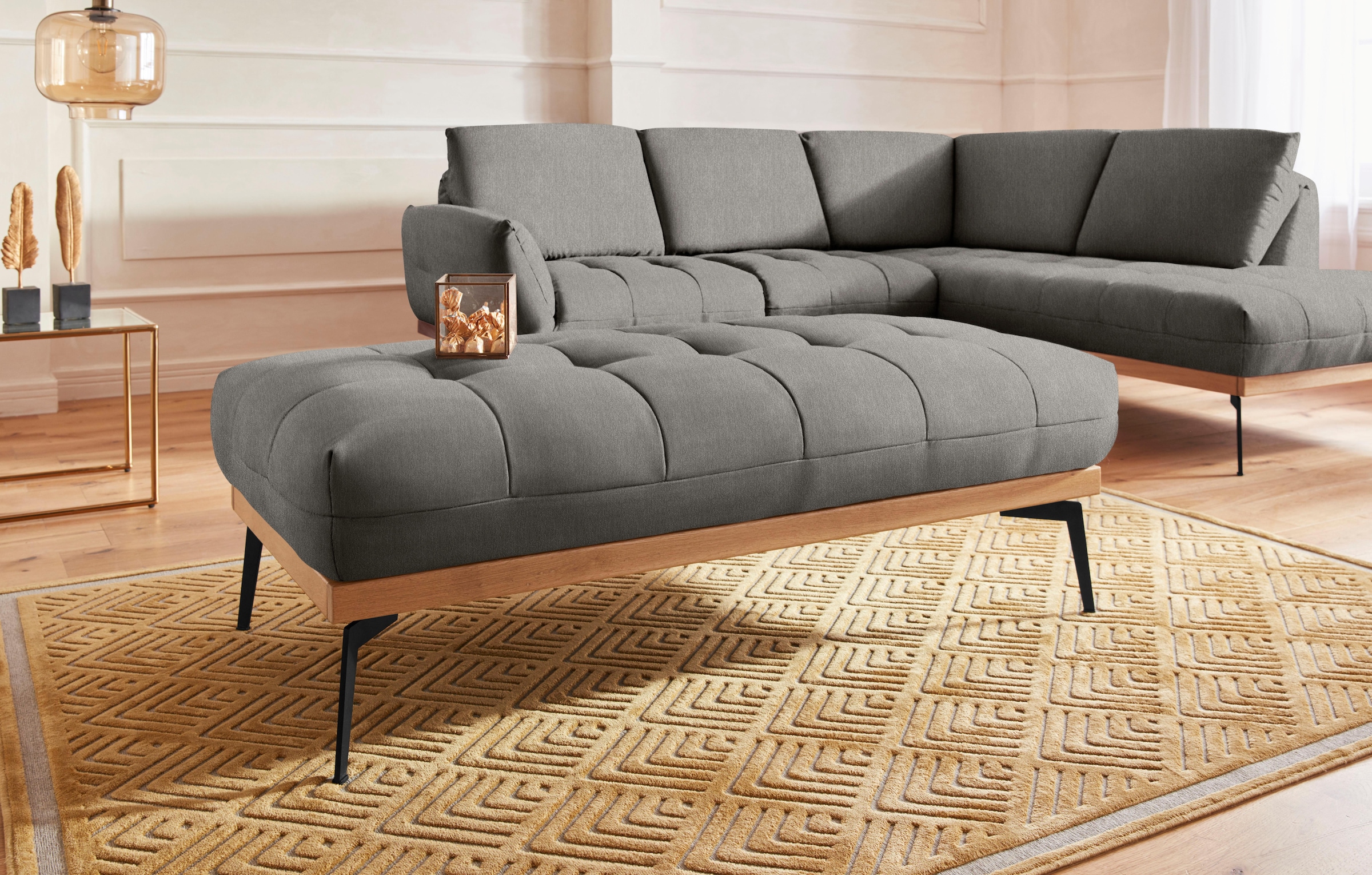 exxpo - sofa fashion Hocker "Palic, moderner Polsterhocker mit tollen Verarbeitungsdetails"