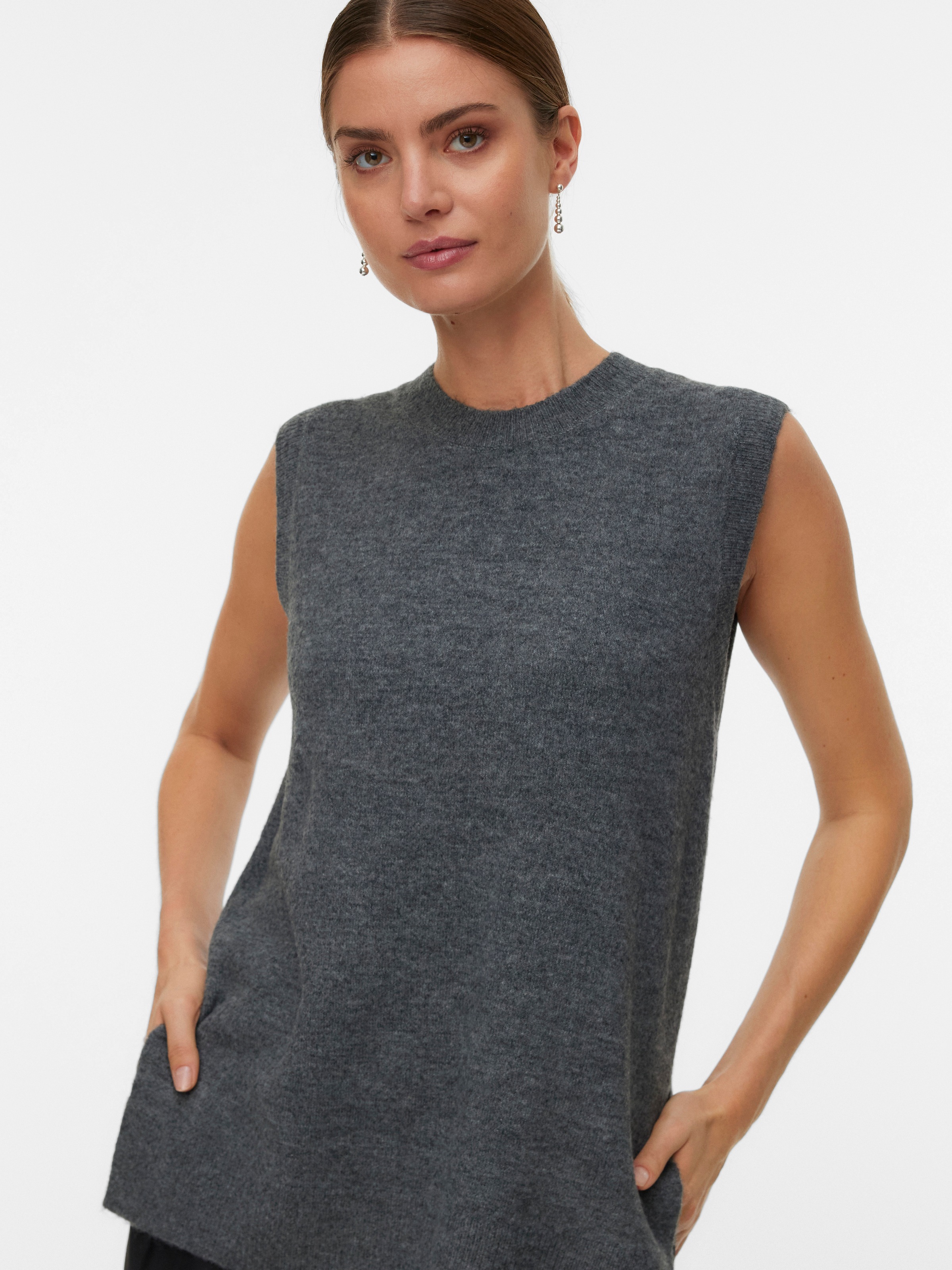 Vero Moda Pullunder "VMLEFILE SL O-NECK PULLOVER NOOS" günstig online kaufen