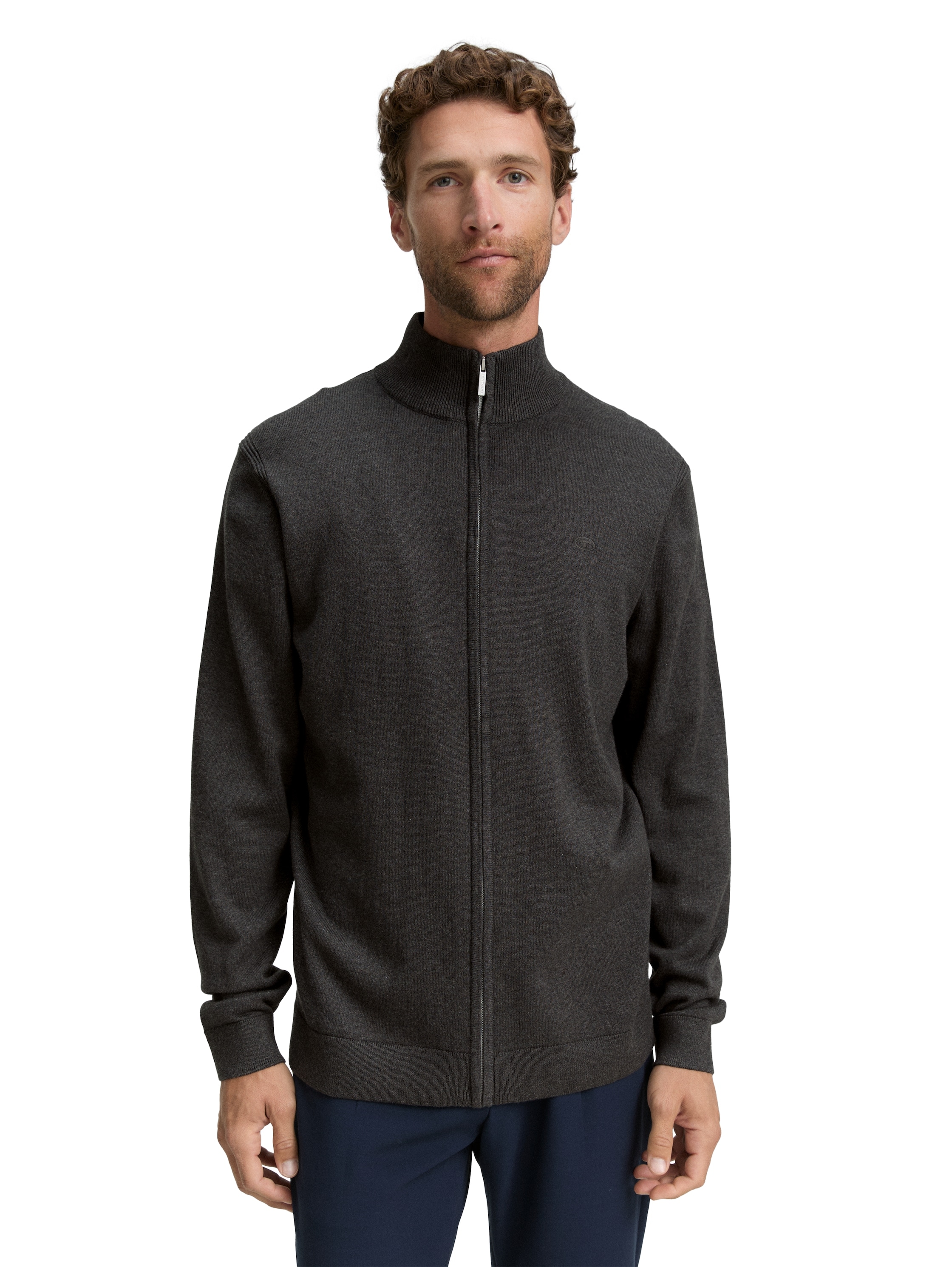 TOM TAILOR Strickjacke, mit Logo Stickerei günstig online kaufen