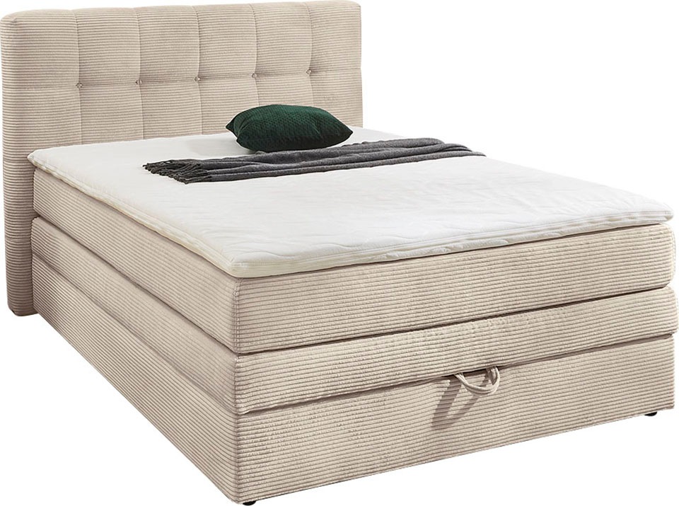 Jockenhöfer Gruppe Boxspringbett "Amy" mit Bettkasten und Kaltschaum-Topper günstig online kaufen