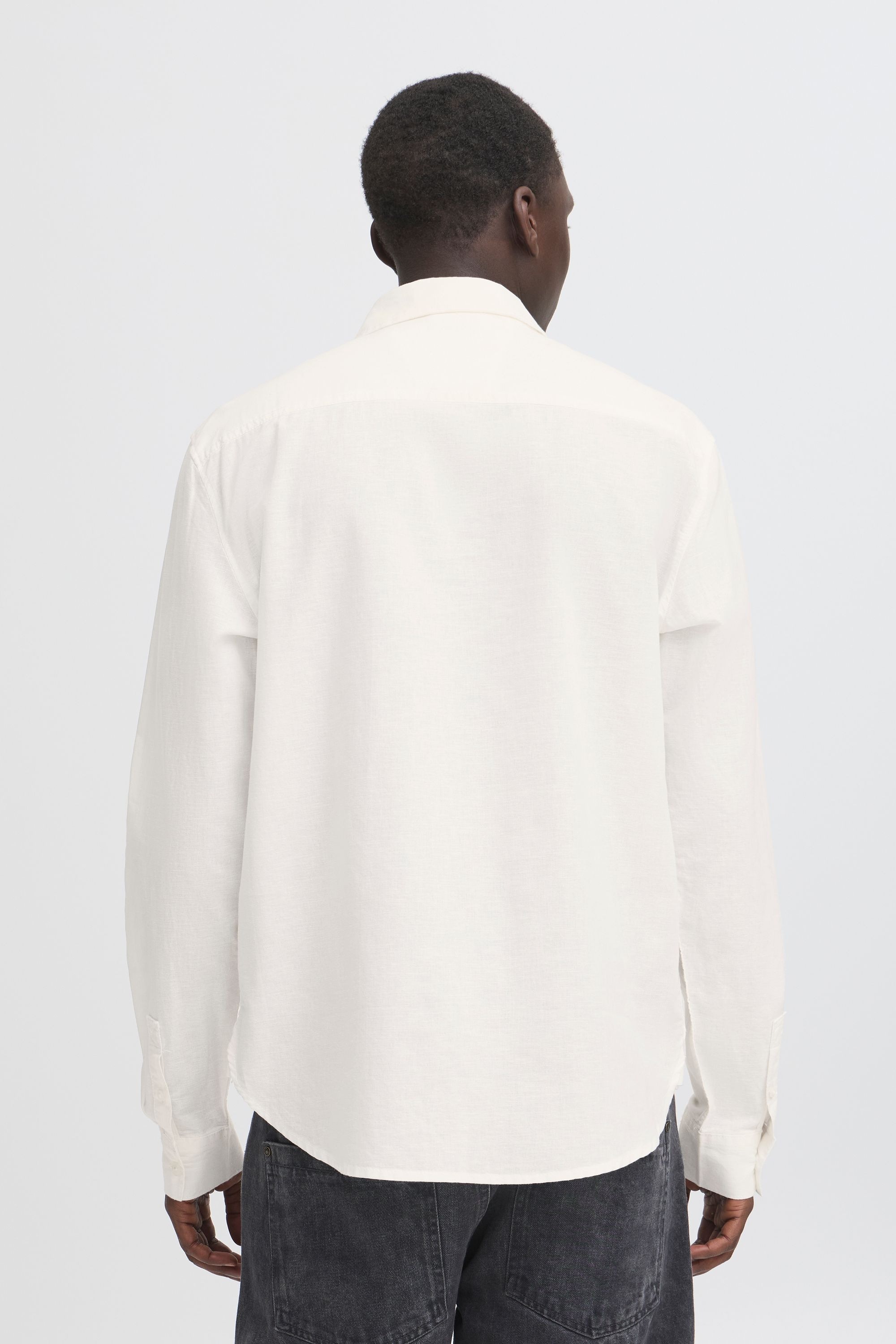 BLEND BHBay Linen Men Long Sleeve Shirt Snow White XL 3