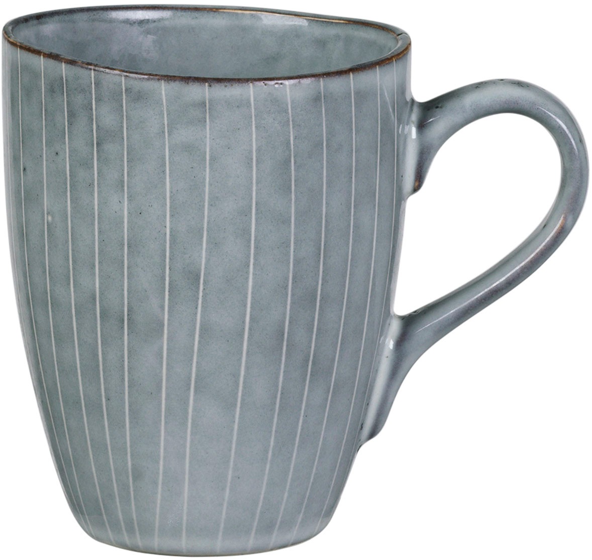 Broste Copenhagen Frühstücks-Geschirrset »Nordic Sea, inklusive 1 Packung Twist Kerzen«, (Set, 7 tlg.), Beliebte Geschirr Sets Exclusiv mit Geschenk