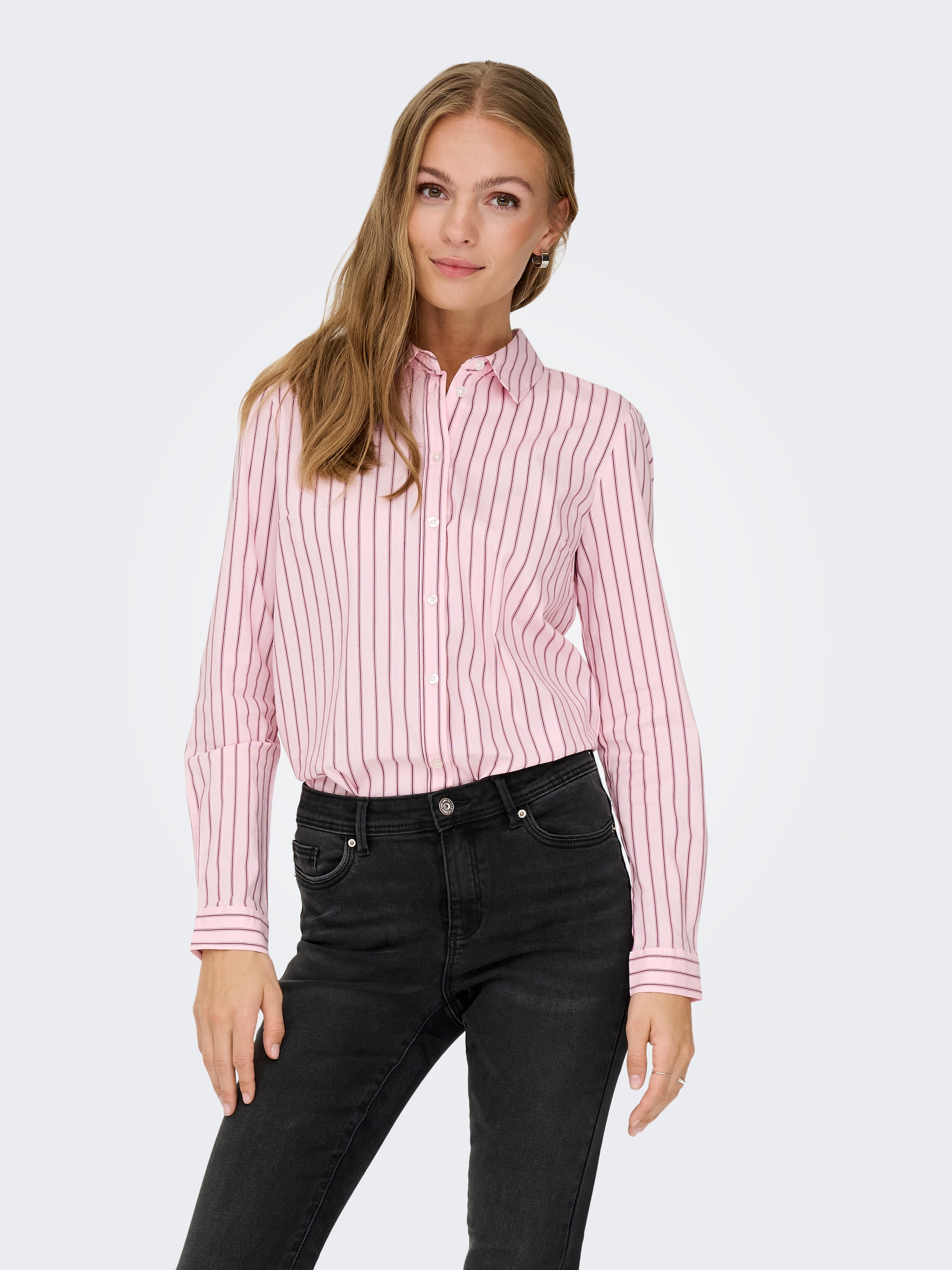 JDY Hemdbluse "JDYMIO L/S SHIRT WVN NOOS" Baumwollmischung, regular fit