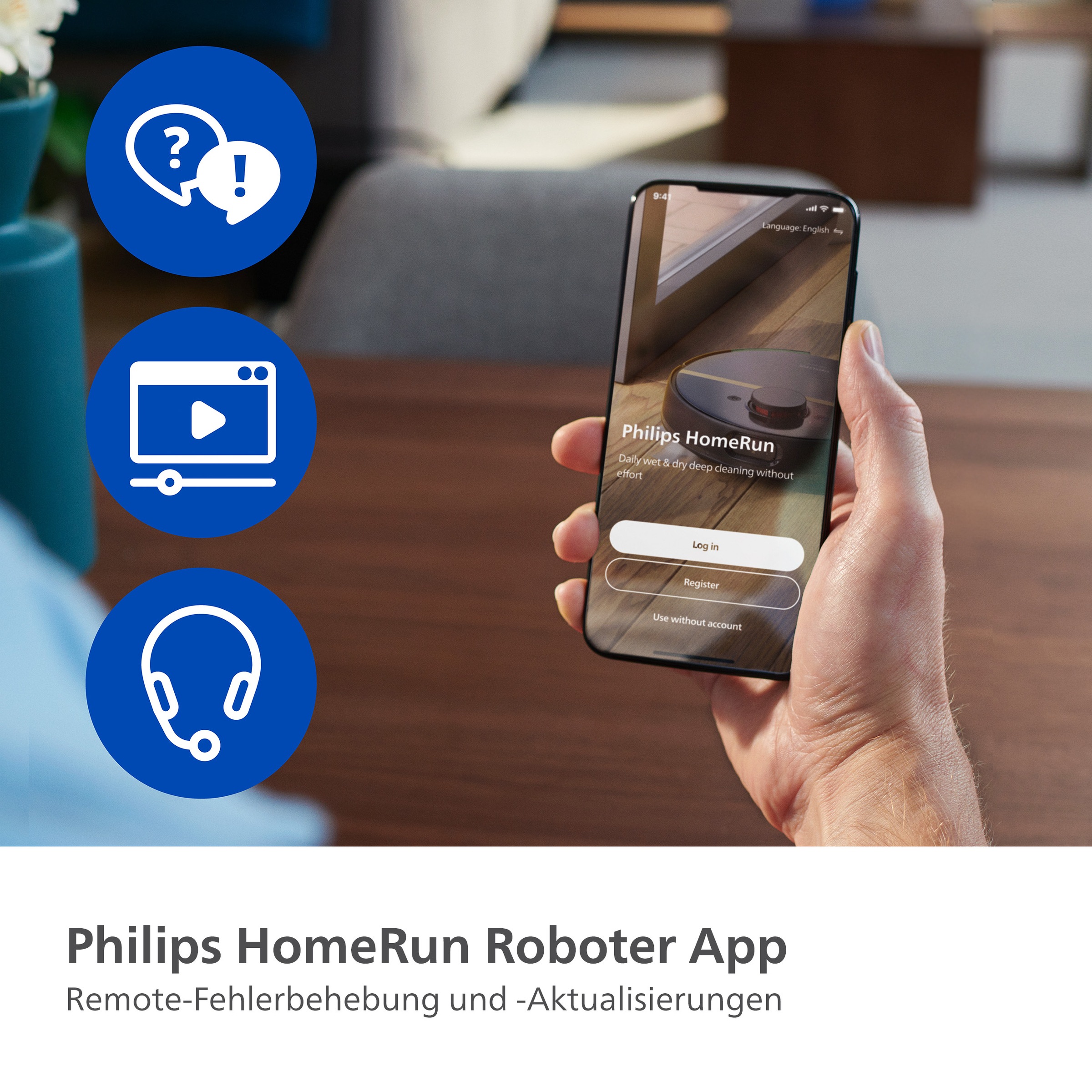 Philips Nass-Trocken-Saugroboter »XU9100/10, 280 Min. Akkulaufzeit, mit PowerCyclone Aqua Technologie«, D-ToF-Sensoren, Wischtuch-Hebesystem, inkl. Entleerungsstation
