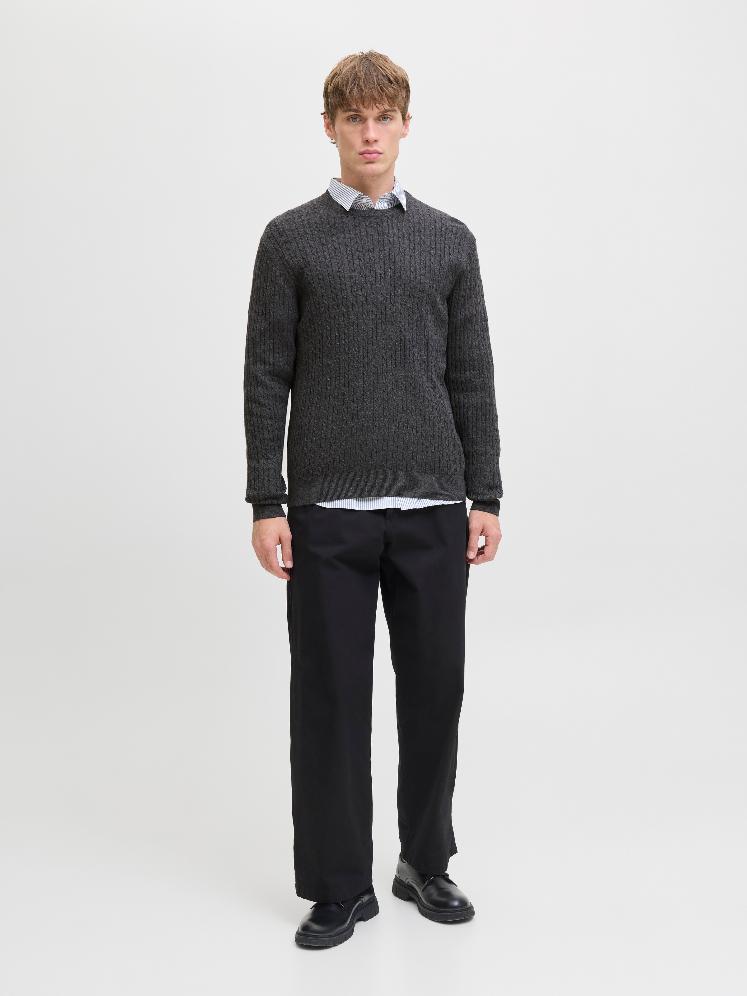 Thumbnail - Jack & Jones Strickpullover "JJEEMIL KNIT CABLE CREW NECK NOOS"