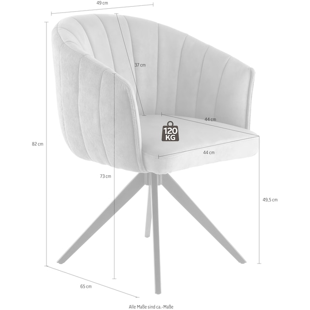 Kayoom Polsterstuhl »Stuhl Keira 125«, solides Gestell aus Metall bestellen  | BAUR