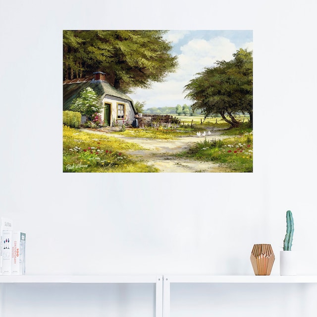 Artland Wandbild »Bauernhaus«, Garten, (1 St.), als Leinwandbild,  Wandaufkleber oder Poster in versch. Größen kaufen | BAUR