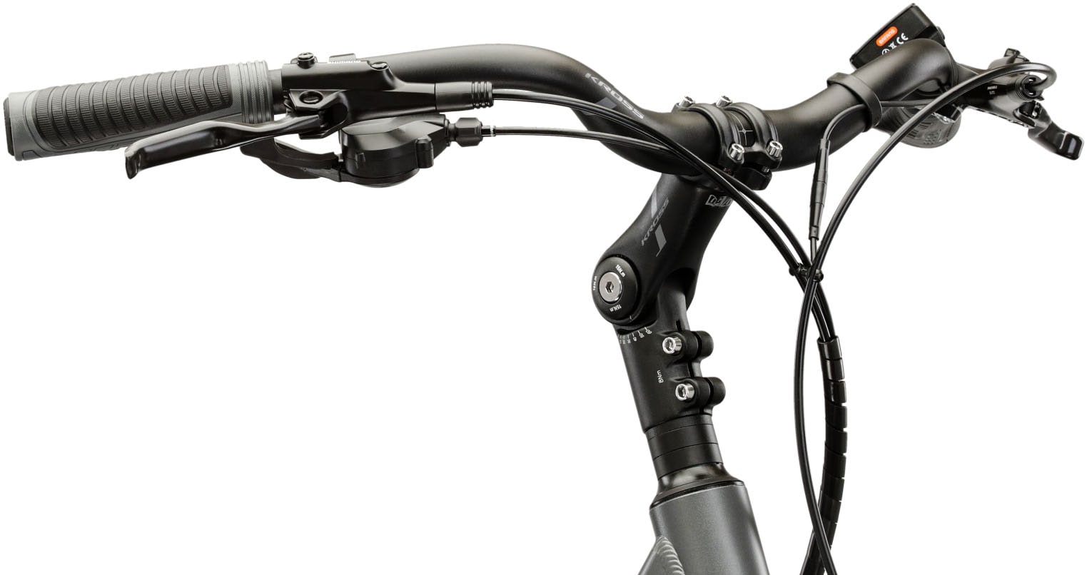 Kross E-Bike »E-Trekkingbike Damen Trans Hybrid 1.0 28" grau 8 Gänge«, 8 Gang, Shimano, ACERA M3020, Heckmotor 250 W