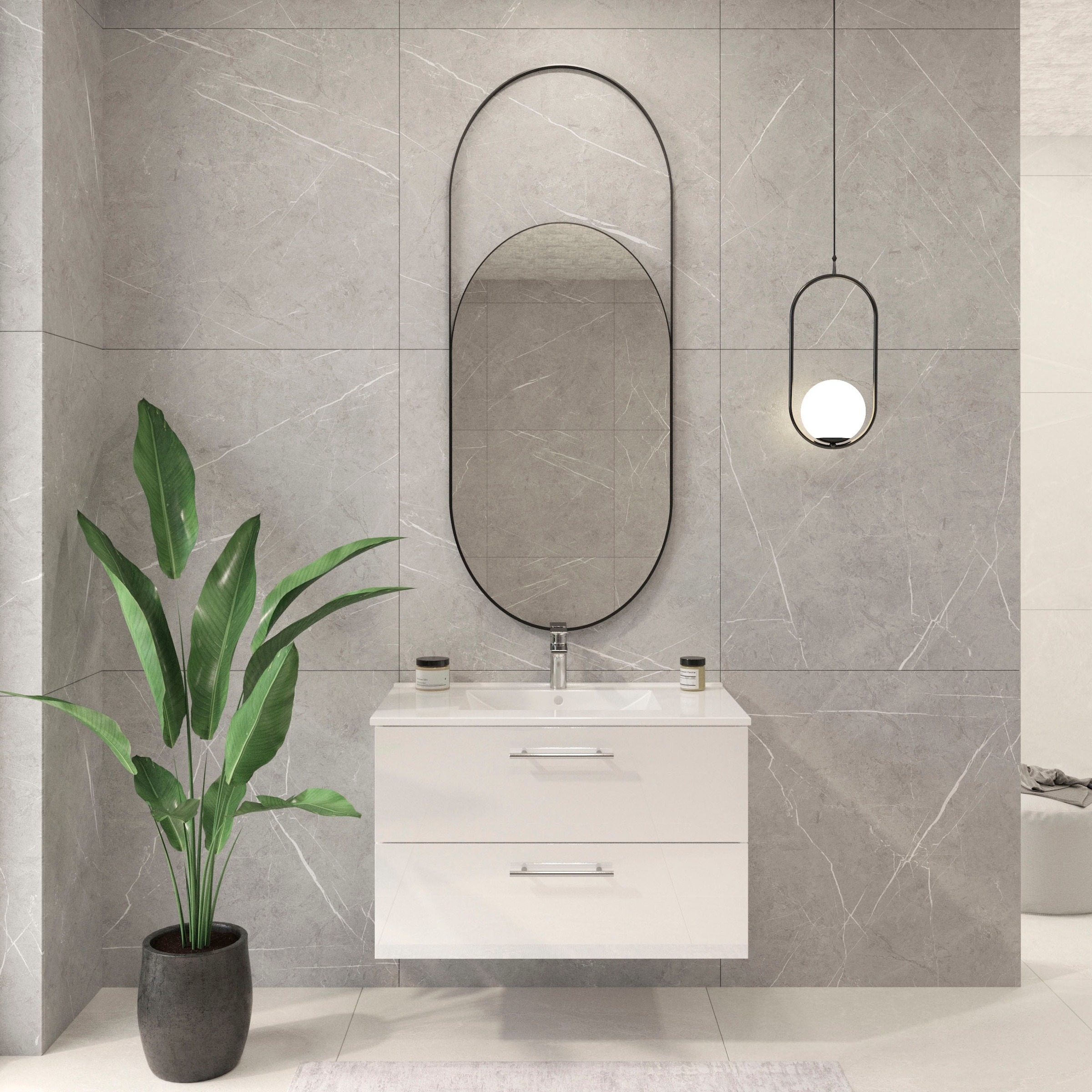 welltime Waschtisch "Athen Badschrank Badezimmer WC Unterschrank mit Becken günstig online kaufen