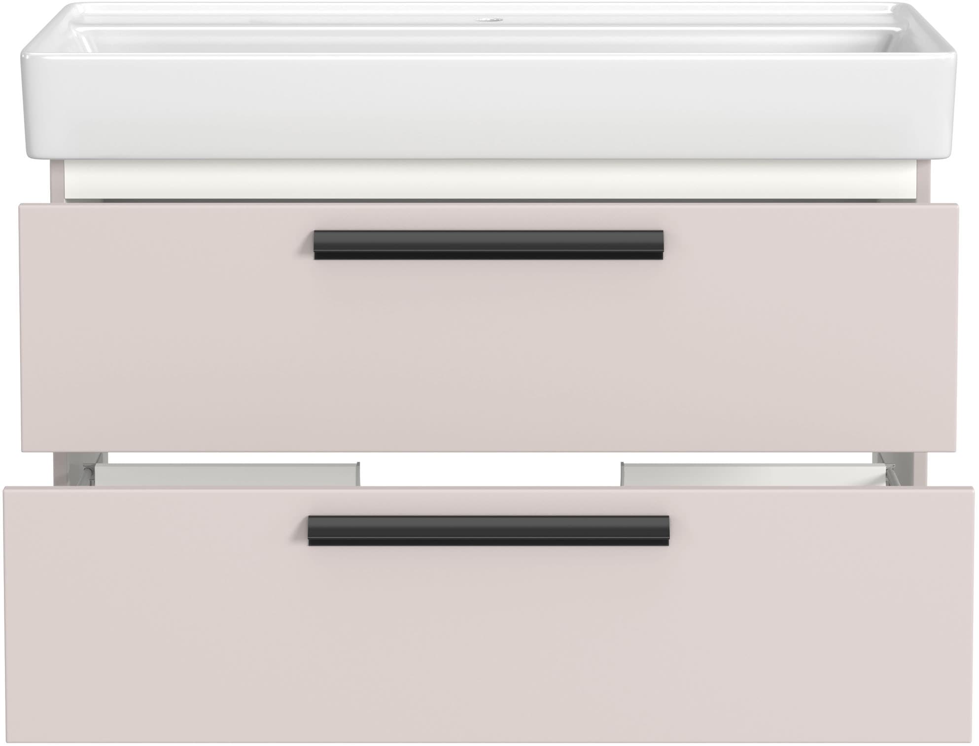 welltime Badmöbel-Set »SALVADA, 3tlg-Set, gedämpfte Scharniere, Softclose, Keramikbecken« Maße (B/T/H): 140/47,5/200 cm, 