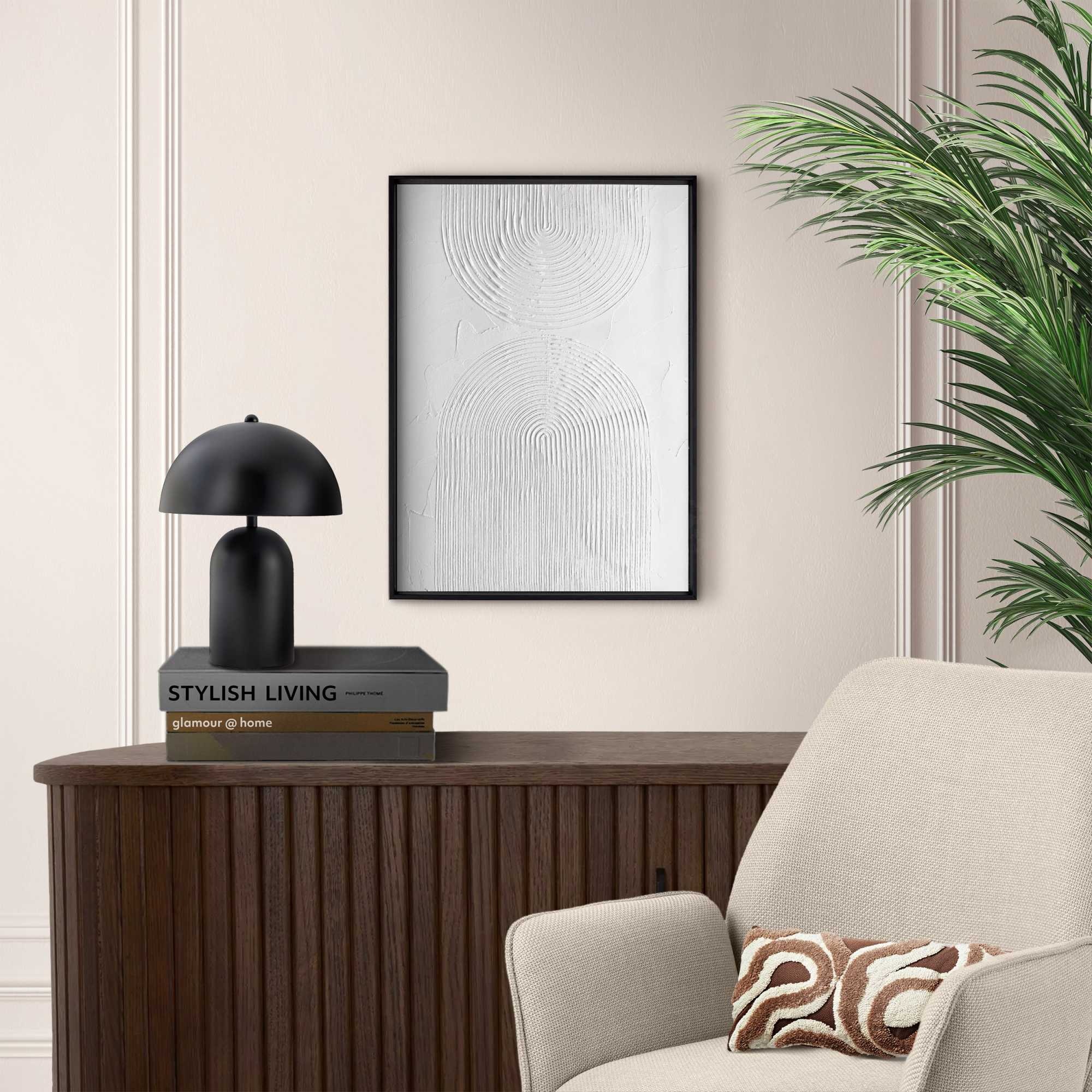 Reinders Wandbild "Reliefbögen", Wohnzimmer - Schwarz-Weiß - MDF - Abstrakt günstig online kaufen