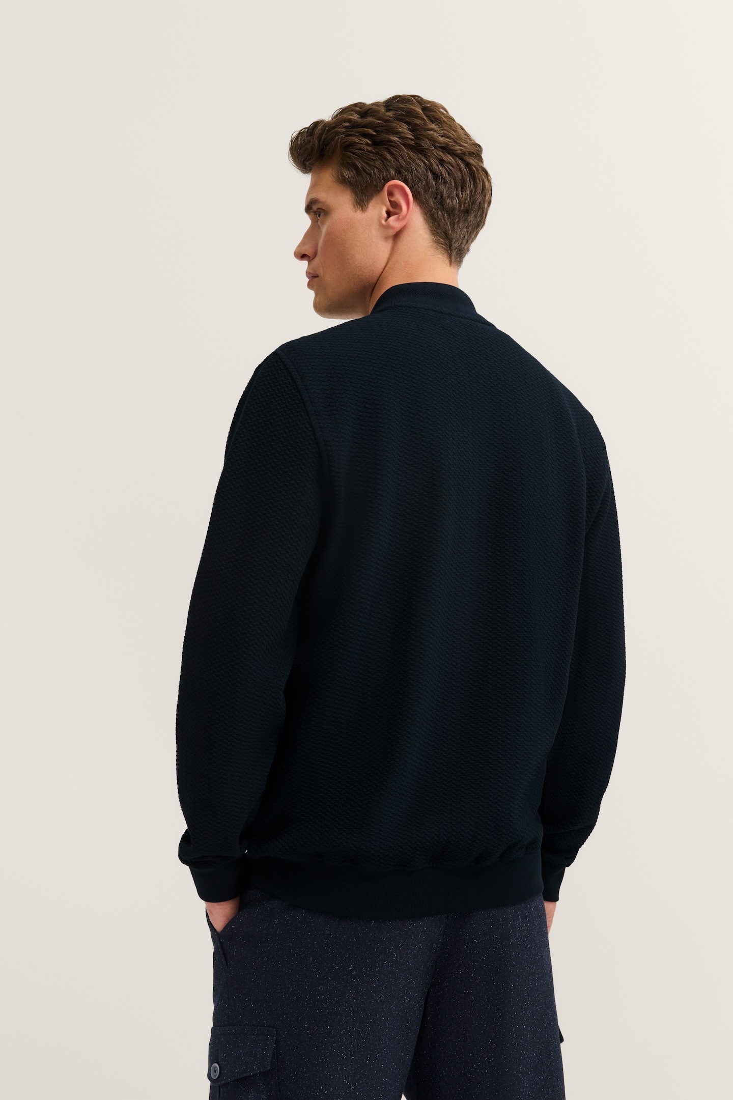 bugatti Sweatjacke "Modern Fit", mit Collegekragen und Reißverschluss günstig online kaufen
