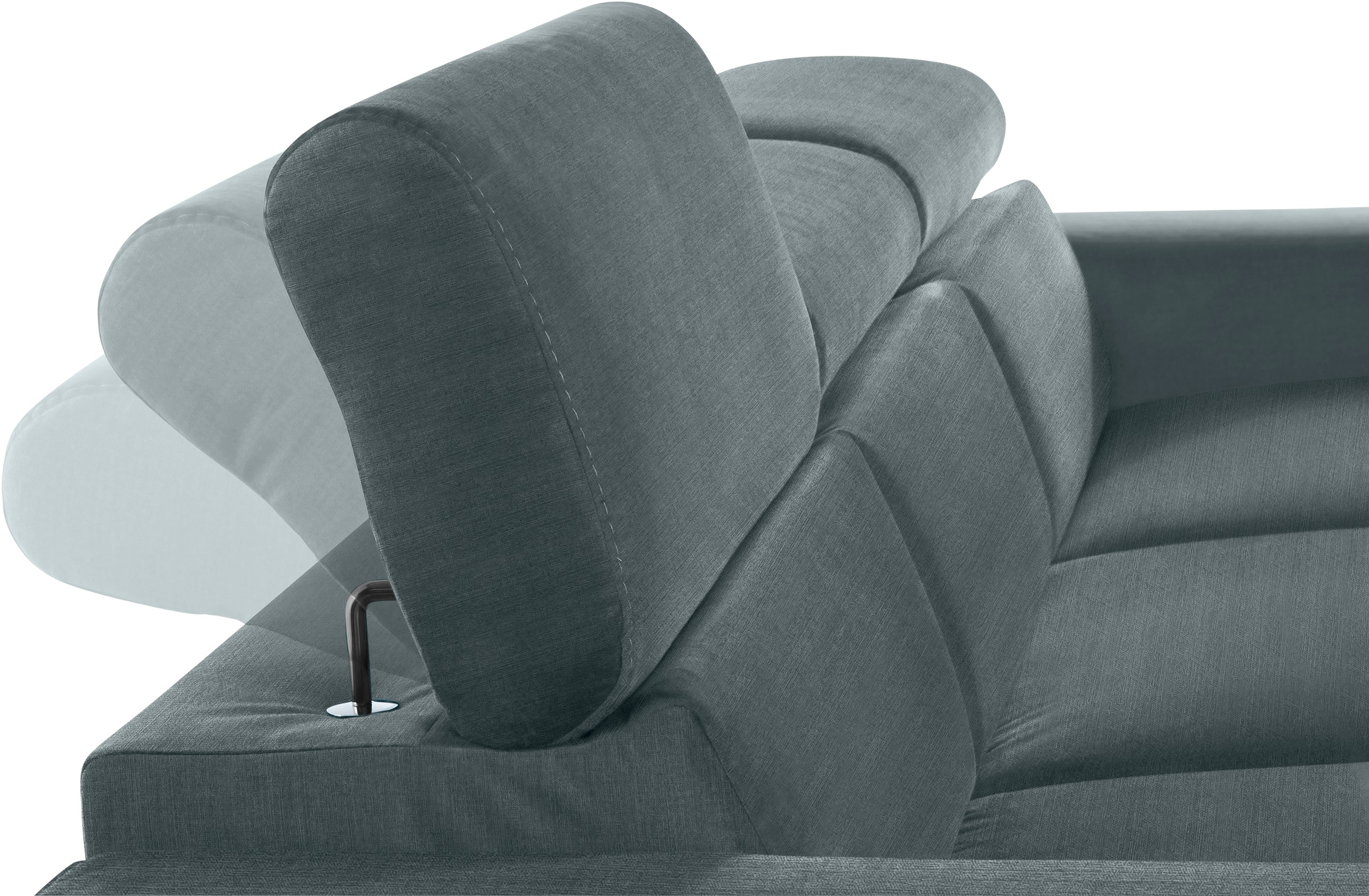 COTTA Ecksofa »Morven L-Form mit Kopfteilverstellung«, wahlweise mit Bettfunktion, Bettkasten & Wireless-Charger
