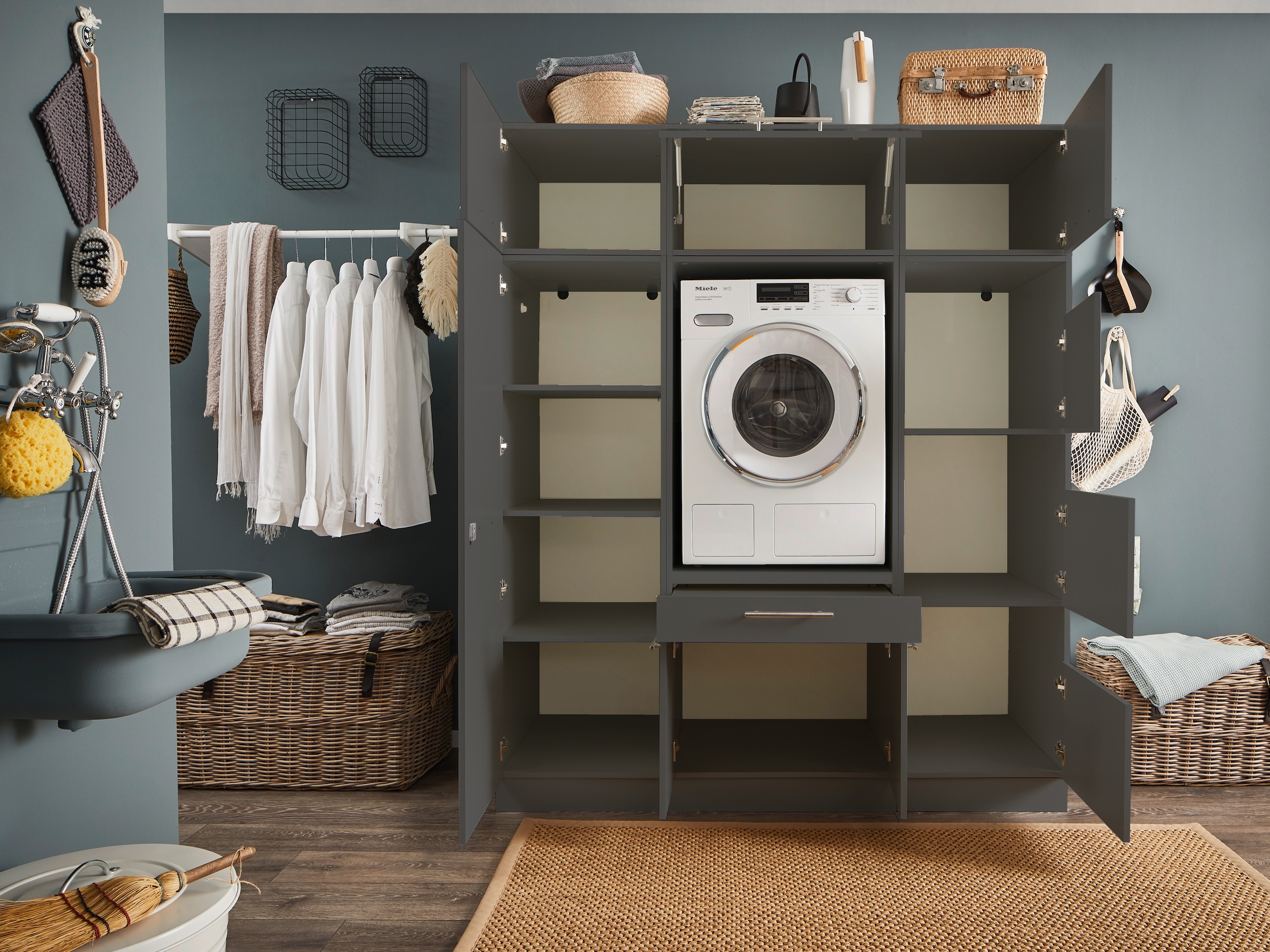 Laundreezy Mehrzweckschrank-Set »LAUNDREEZY LDSK9«, Breite 167,5 cm