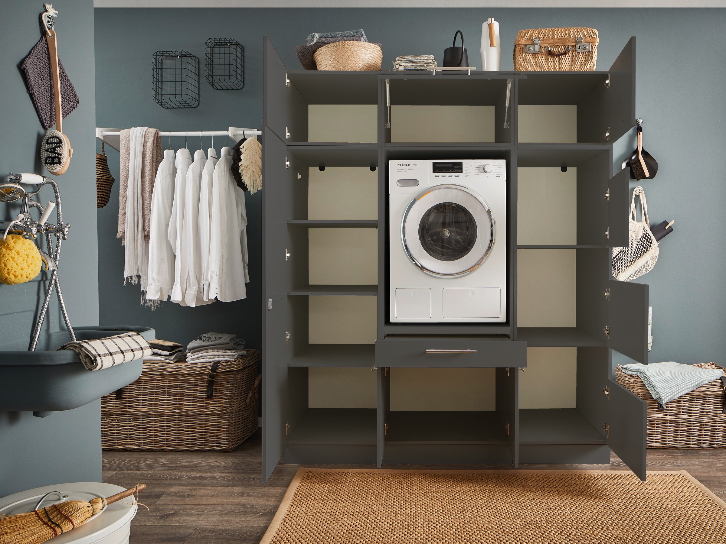 Laundreezy Mehrzweckschrank-Set "LAUNDREEZY LDSK9", Breite 167,5 cm günstig online kaufen