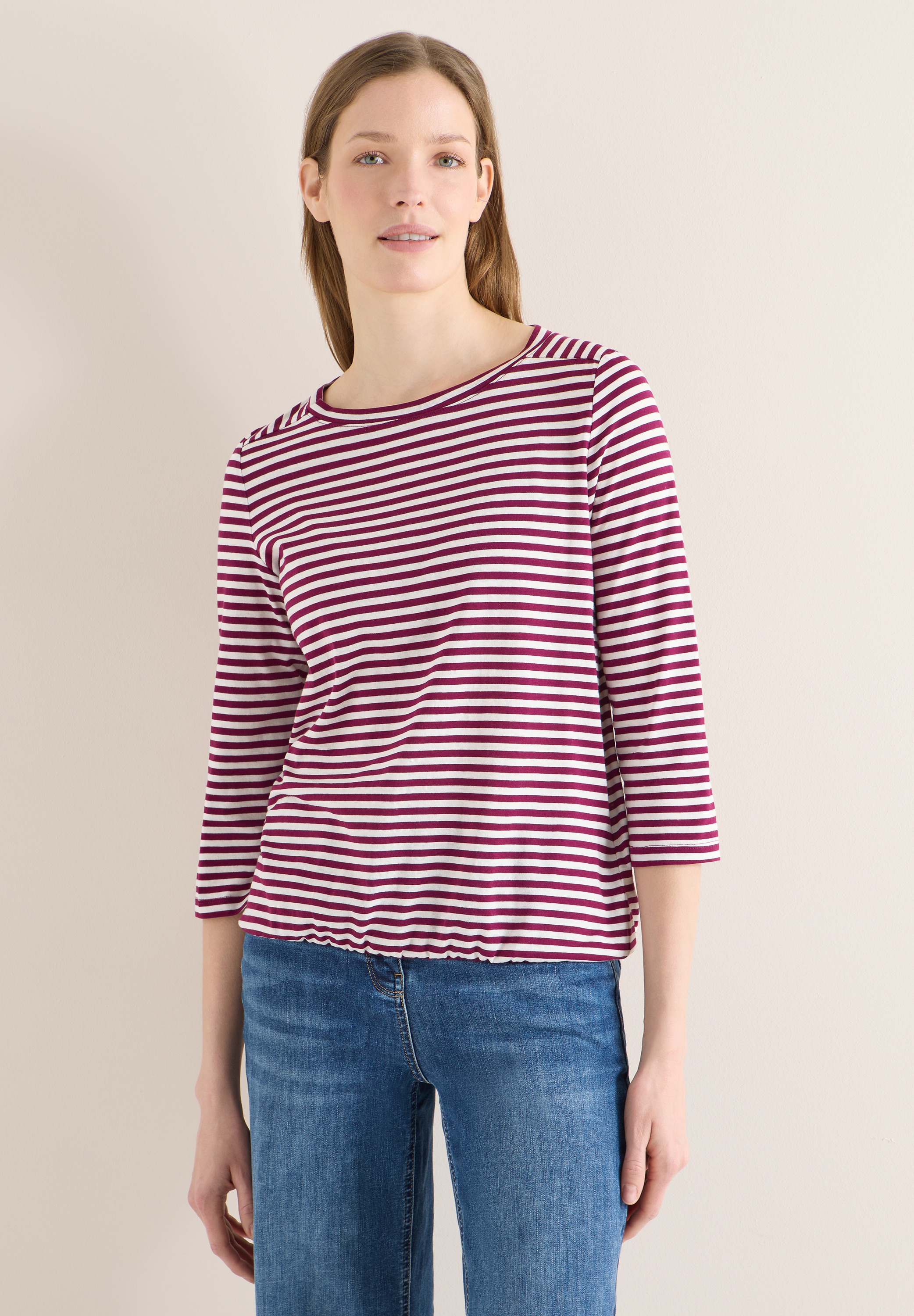 Cecil 3/4-Arm-Shirt mit U-Boot-Ausschnitt günstig online kaufen