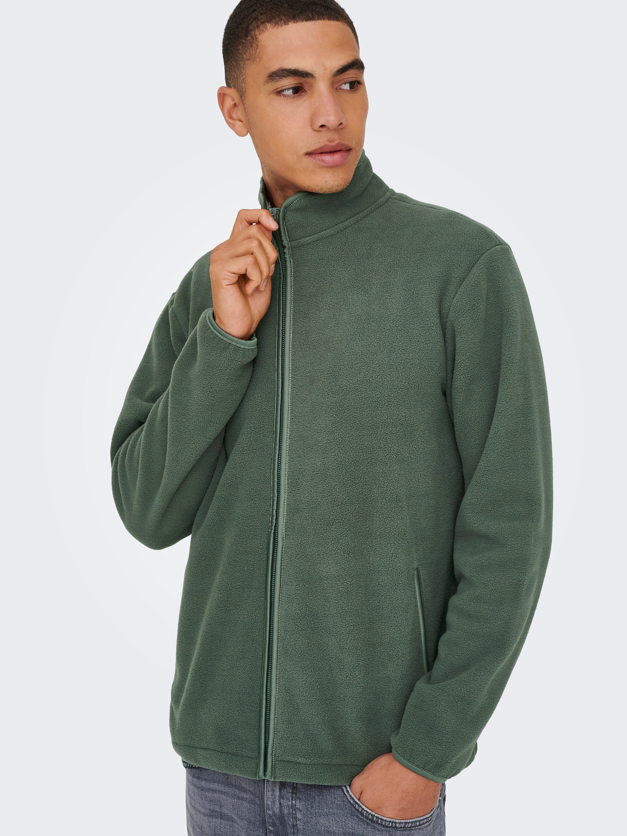 ONLY & SONS Sweatjacke "ONSAKEEM FULL ZIP REG SWEAT OTL" günstig online kaufen